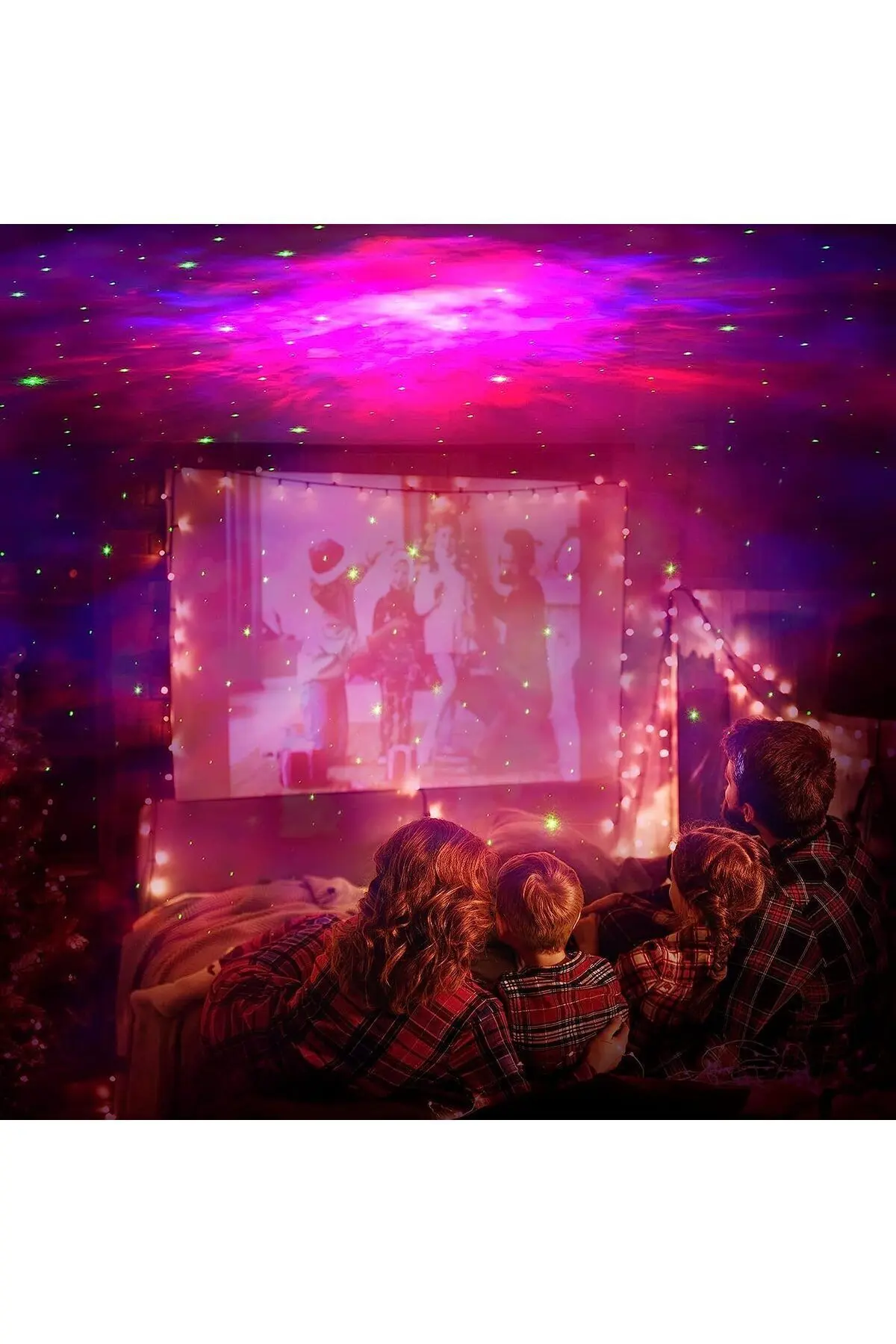 Astronot Projektör Gece Masa Lambası Galaxy Gökyüzü Star Projeksiyon Kumandalı Samanyolu Aydınlatma