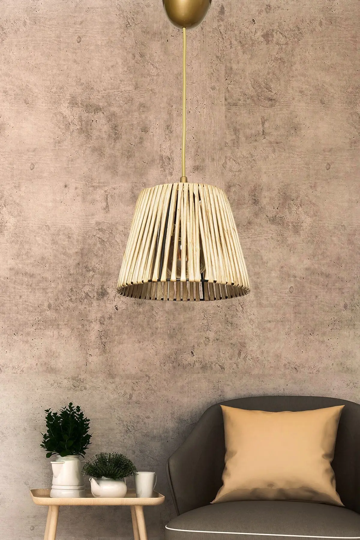 hmydesign Nove Handmade Tekli Sarkıt Natural Hnmd-42