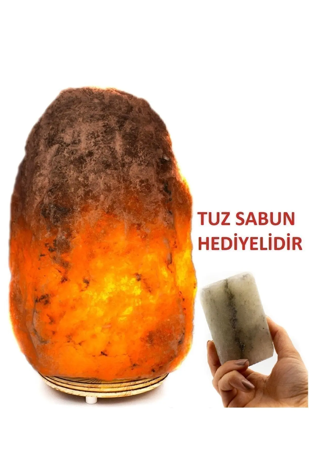 Çankırı Kaya Tuzu Tuz Lambası 3/4 Kg Tuz Sabun Hediyelidir