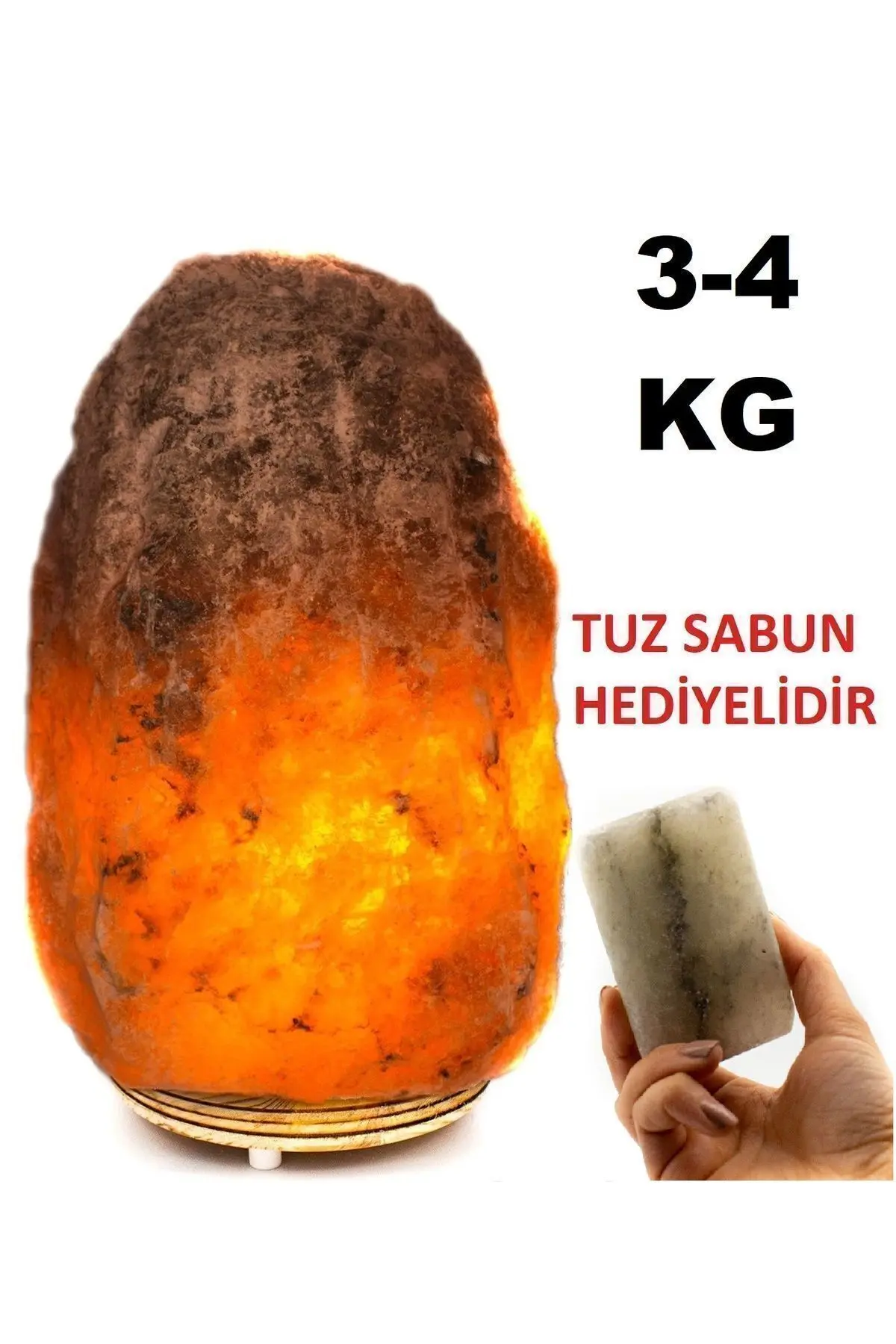 Şifay Çankırı Kaya Tuzu Tuz Lambası 3/4 Kg Tuz Sabun Hediyelidir
