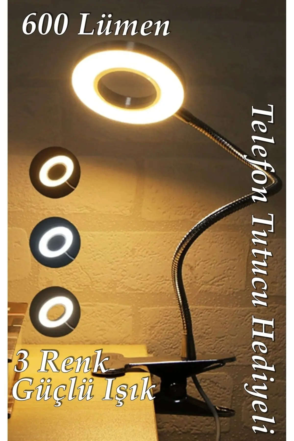 gaman 9 Mod Led Çok Fonksiyonlu Akrobat Masa Lambası Şiddeti Ayarlanabilir 3 Farklı Işık Rengi Usb Girişli