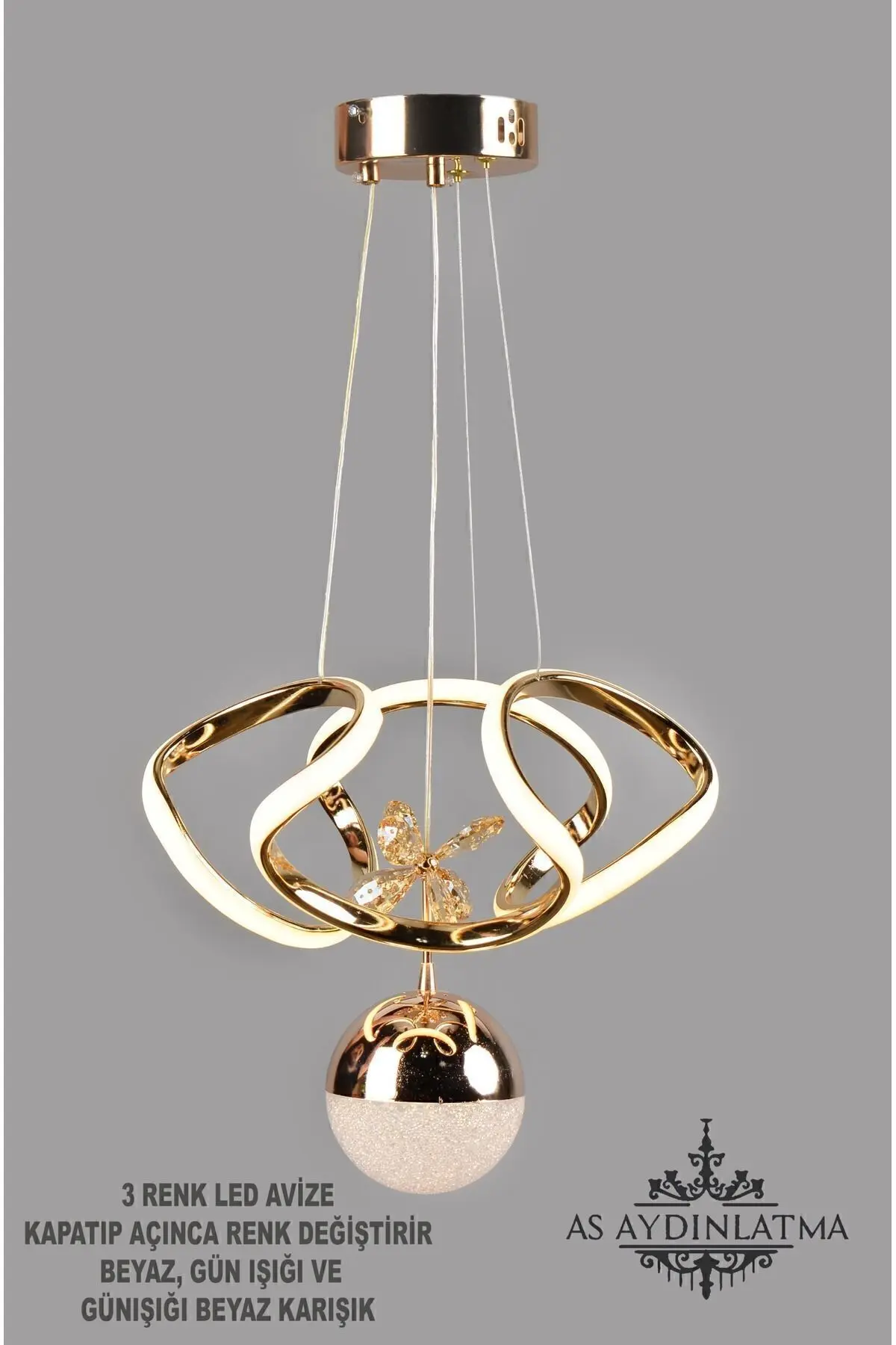 LED AVİZE 3 RENK KÜÇÜK DRON TOPLU GOLD (SALON,MUTFAK,YATAK ODASI,KORİDOR)