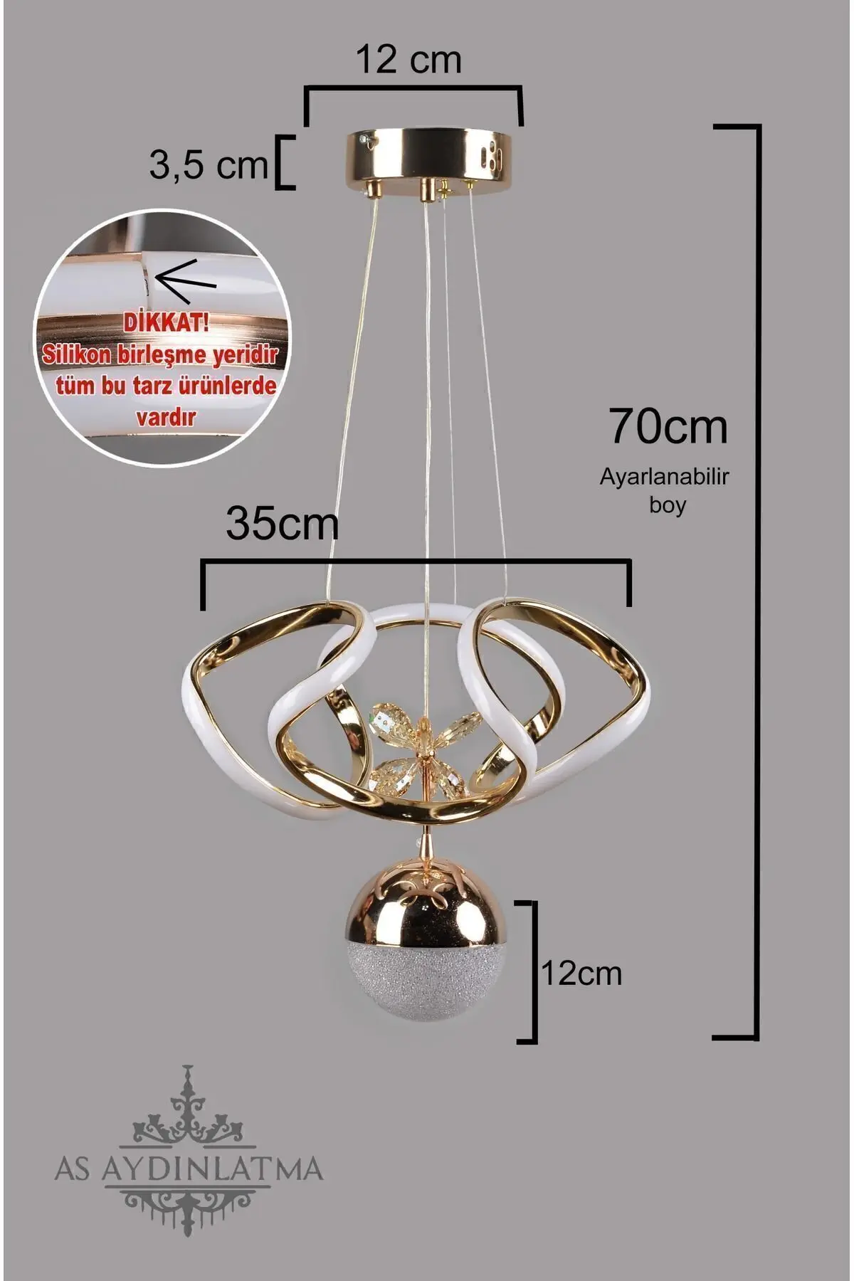 LED AVİZE 3 RENK KÜÇÜK DRON TOPLU GOLD (SALON,MUTFAK,YATAK ODASI,KORİDOR)