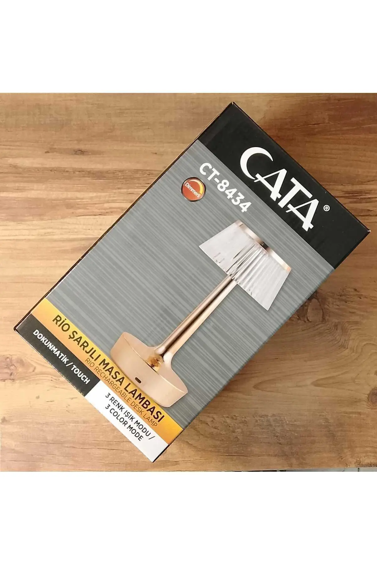 Cata - Rio Masa Lambası - Dokunmatık - Şarjlı - 2W - 3 Renk Işık Modu