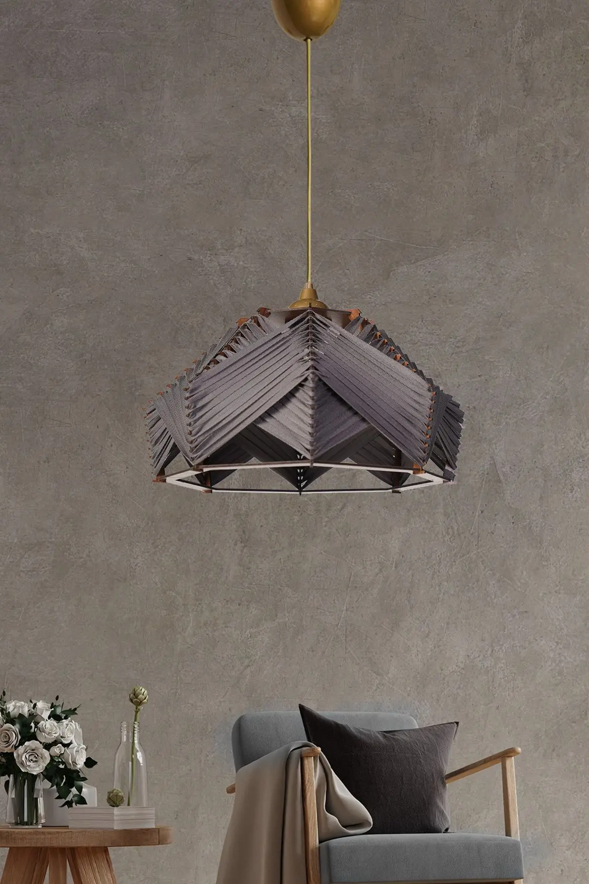 hmydesign Chaos Handmade Sarkıt Avize Gri