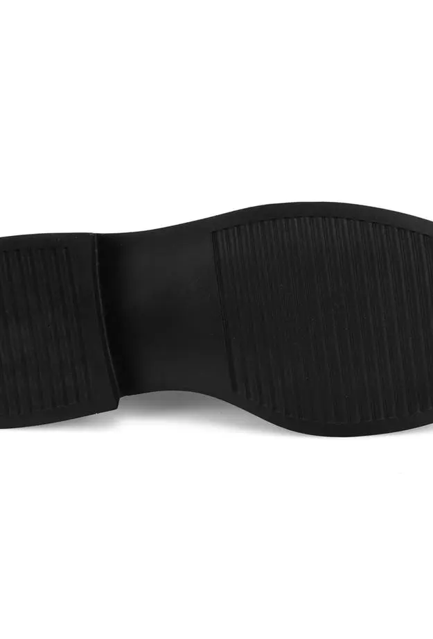 Kadın Siyah Deri Loafer