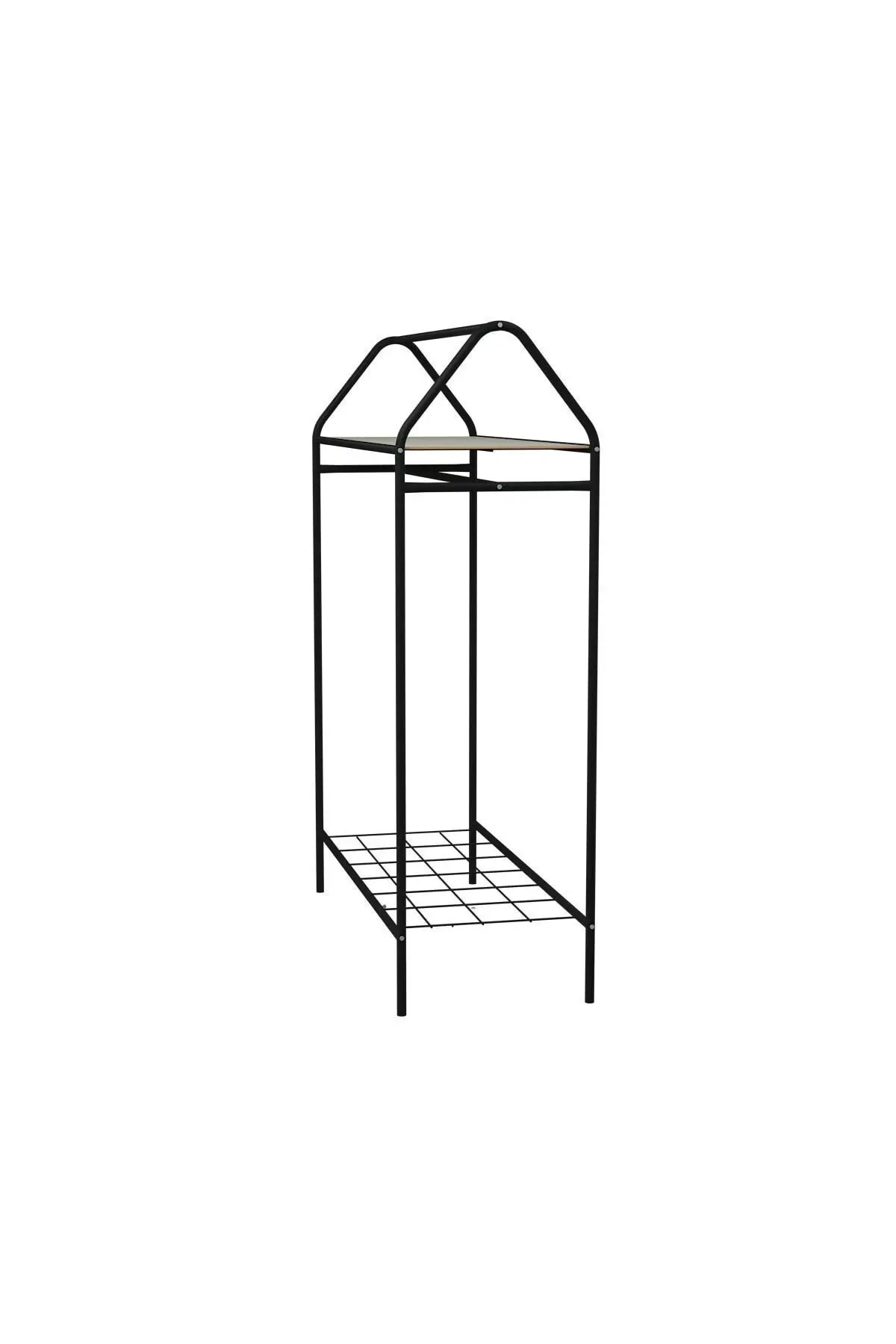 Home Hanger Siyah Elbise Askılığı Raflı New Design Konfeksiyon Askısı