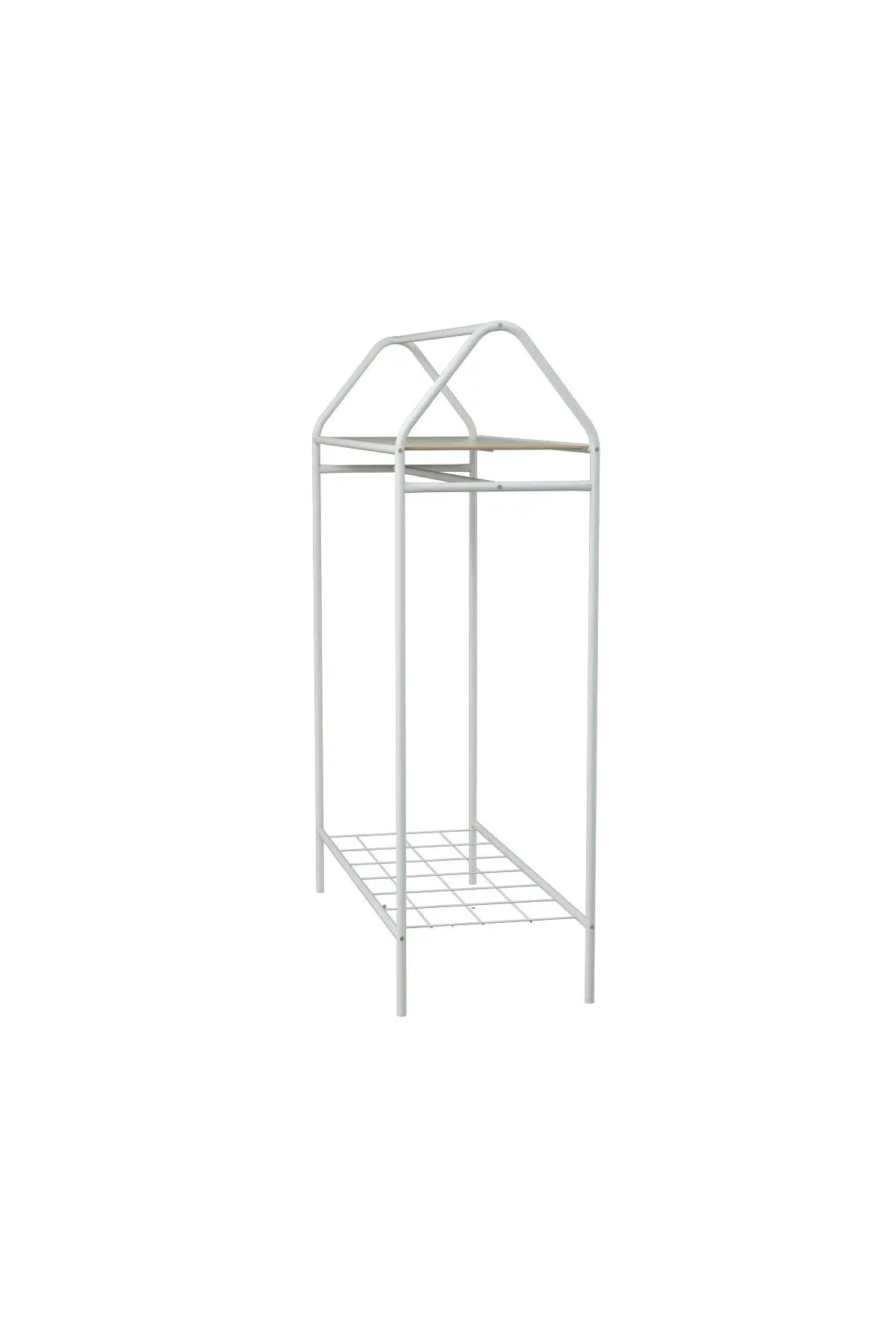Home Hanger Beyaz Konfeksiyon Askısı Raflı Butik Askı Konsept Askılık