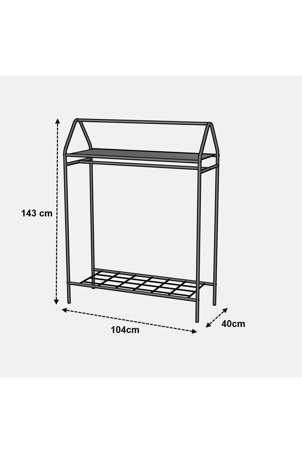 Home Hanger Siyah Elbise Askılığı Raflı New Design Konfeksiyon Askısı