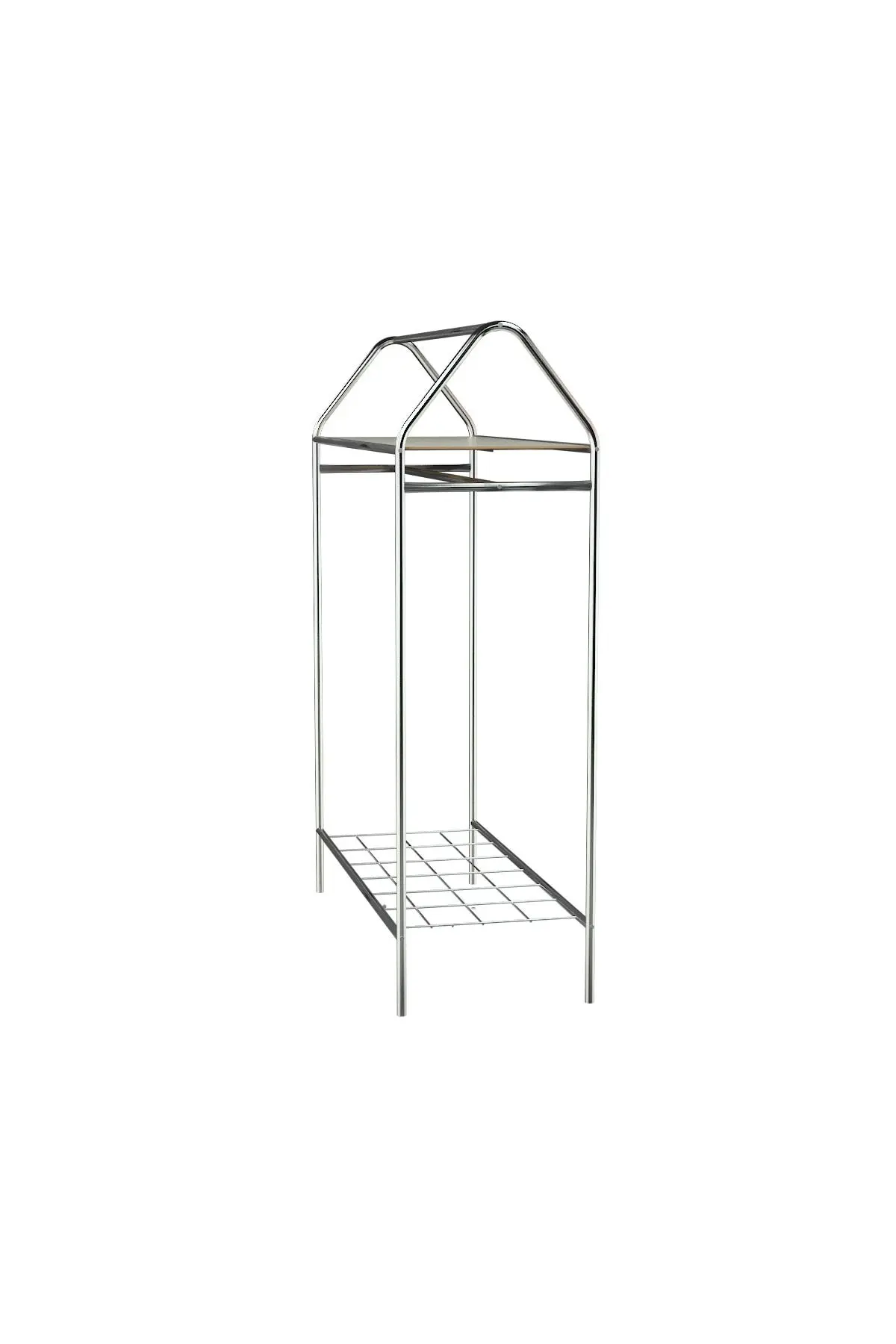 Home Hanger Krom Konfeksiyon Askısı Butik Konsep Askı Sabit Raflı Askılık