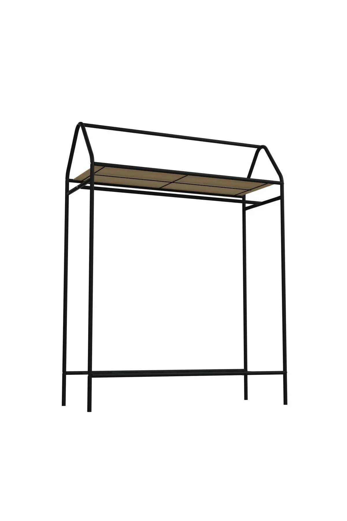 Home Hanger Siyah Elbise Askılığı Raflı New Design Konfeksiyon Askısı