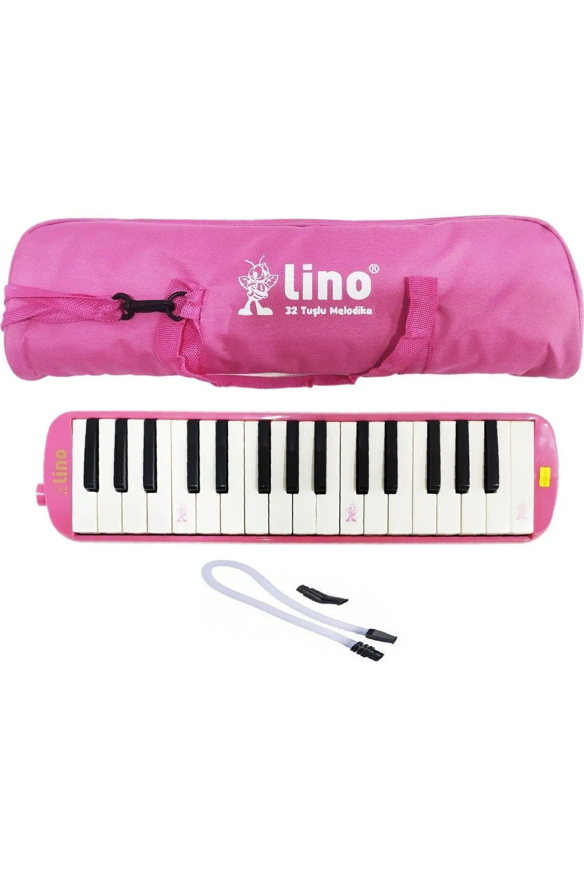 Lino 32 Tuşlu Melodika Bez Çanta Pembe