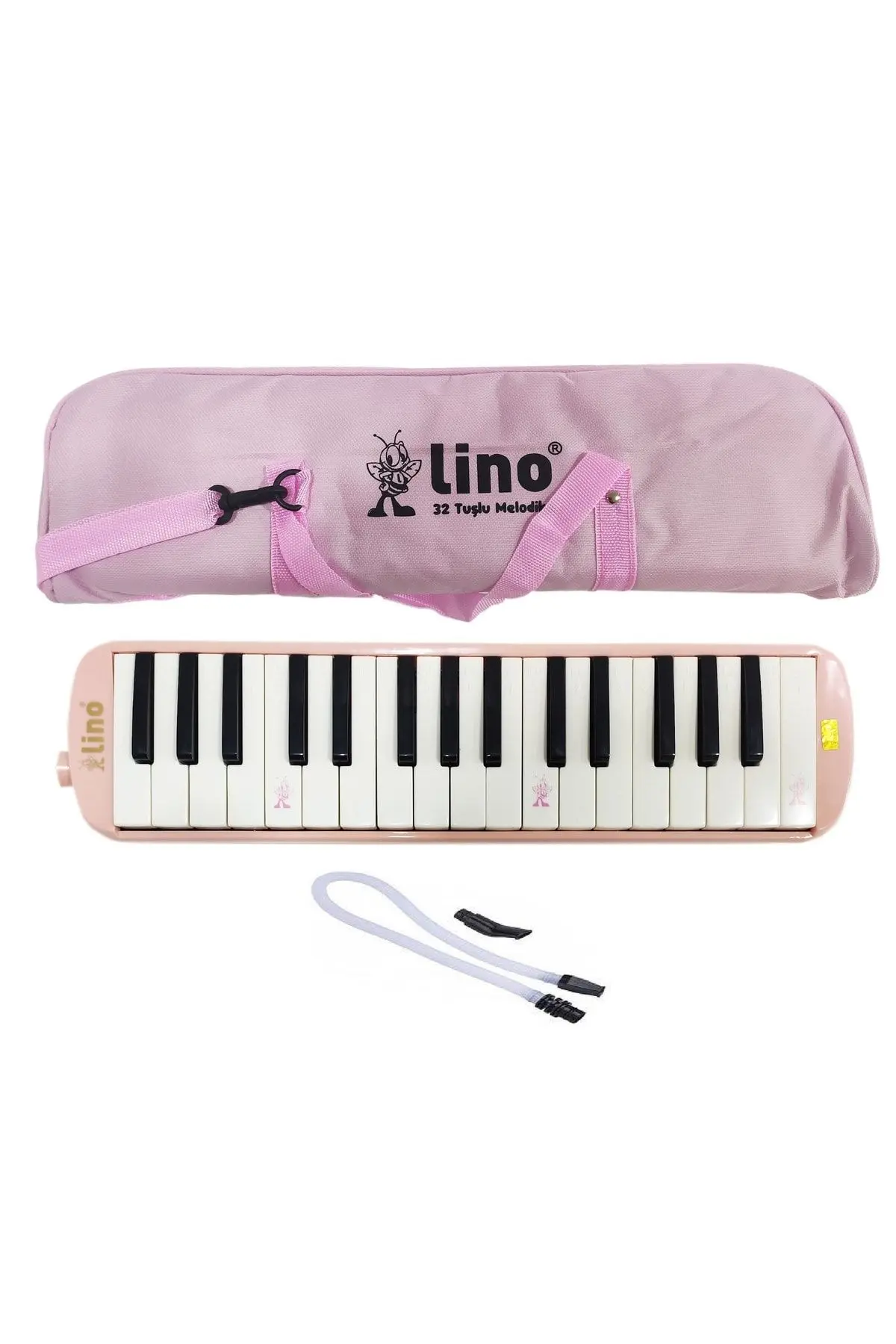Lino 32 Tuşlu Melodika Bez Çanta Pastel Pembe