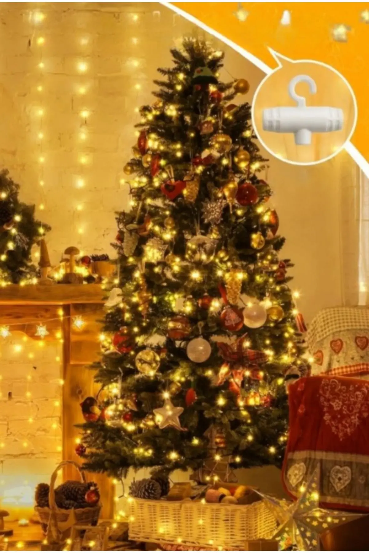 Perde Led Işıkları Süsleme Usb Uzaktan Kumanda 8 Mod Işık Zinciri 10 Saçaklı Kanca Aparatlı