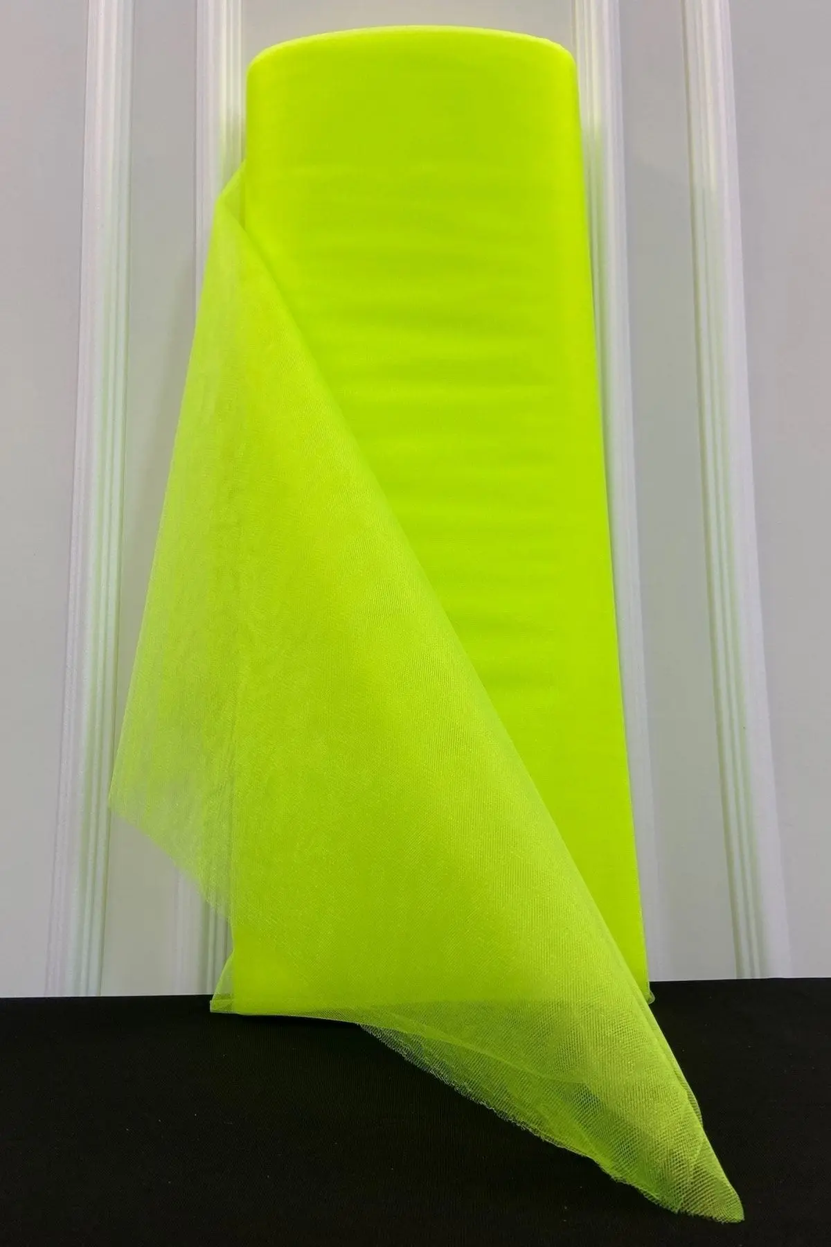 ZEYMERADE Fosforlu Neon Yeşil Süsleme Tülü, Bohça Çeyiz Gelin Damat Nişan Nikah Konvoy Hediye Süsü, 100x300cm