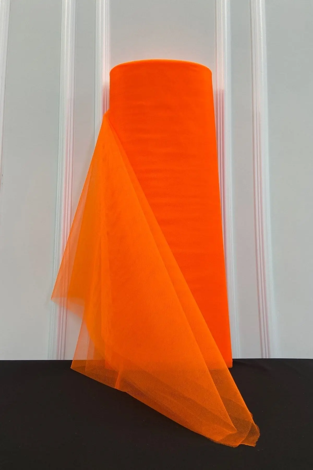 ZEYMERADE Fosforlu Neon Turuncu Süsleme Tülü, Bohça Çeyiz Gelin Damat Nişan Nikah Konvoy Hediye Süsü,100x300cm