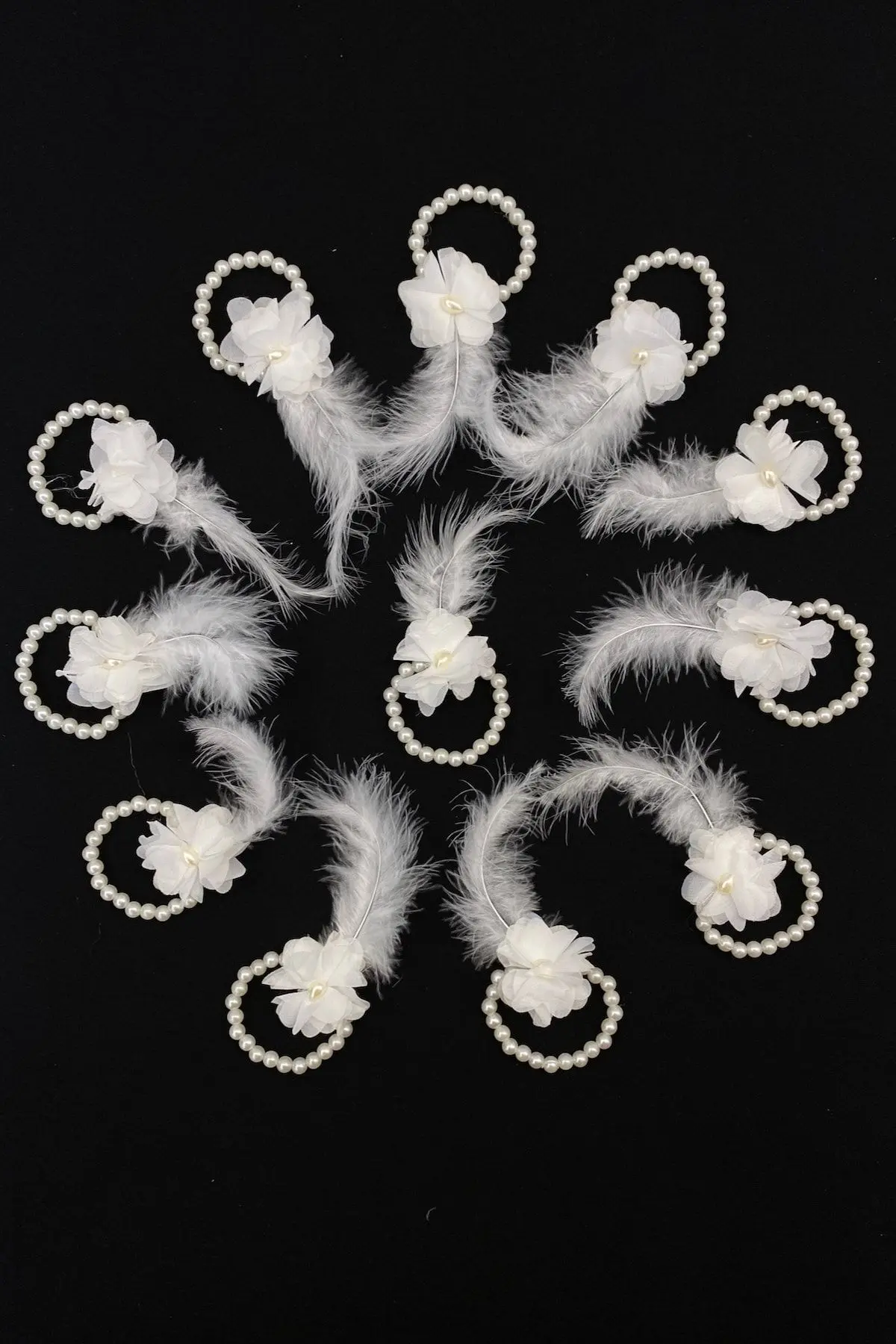 Beyaz Nedime Bilekliği, Bride To Be, Bekarlığa Veda Partisi, Düğün, Kına Gecesi Bileklik 10 Adet