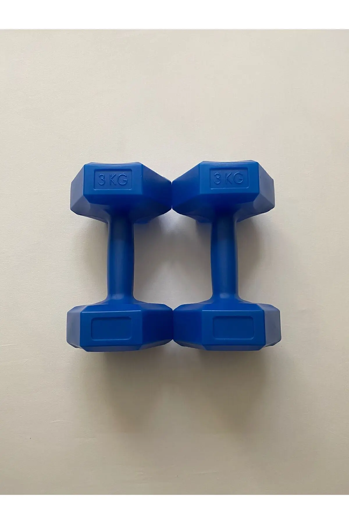 TRİTEX 3KG X 2 ADET KÖŞELİ VİNYL KAPLI MAVİ DAMBIL