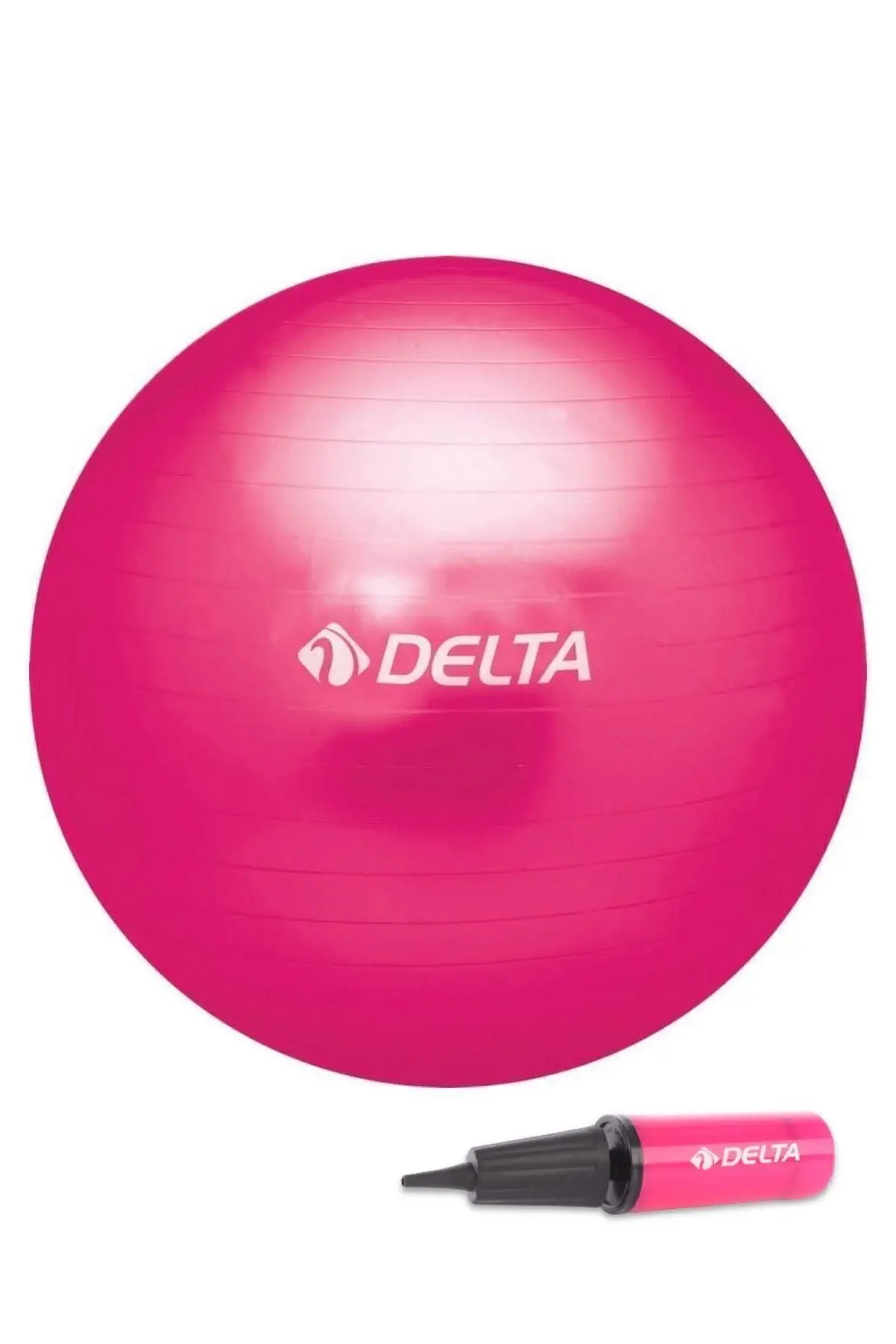 Delta 55 cm Deluxe 140 cm - 159 cm Boy Aralığında Olanlar İçin Uygun Fuşya Pilates Topu ve Pompa Seti