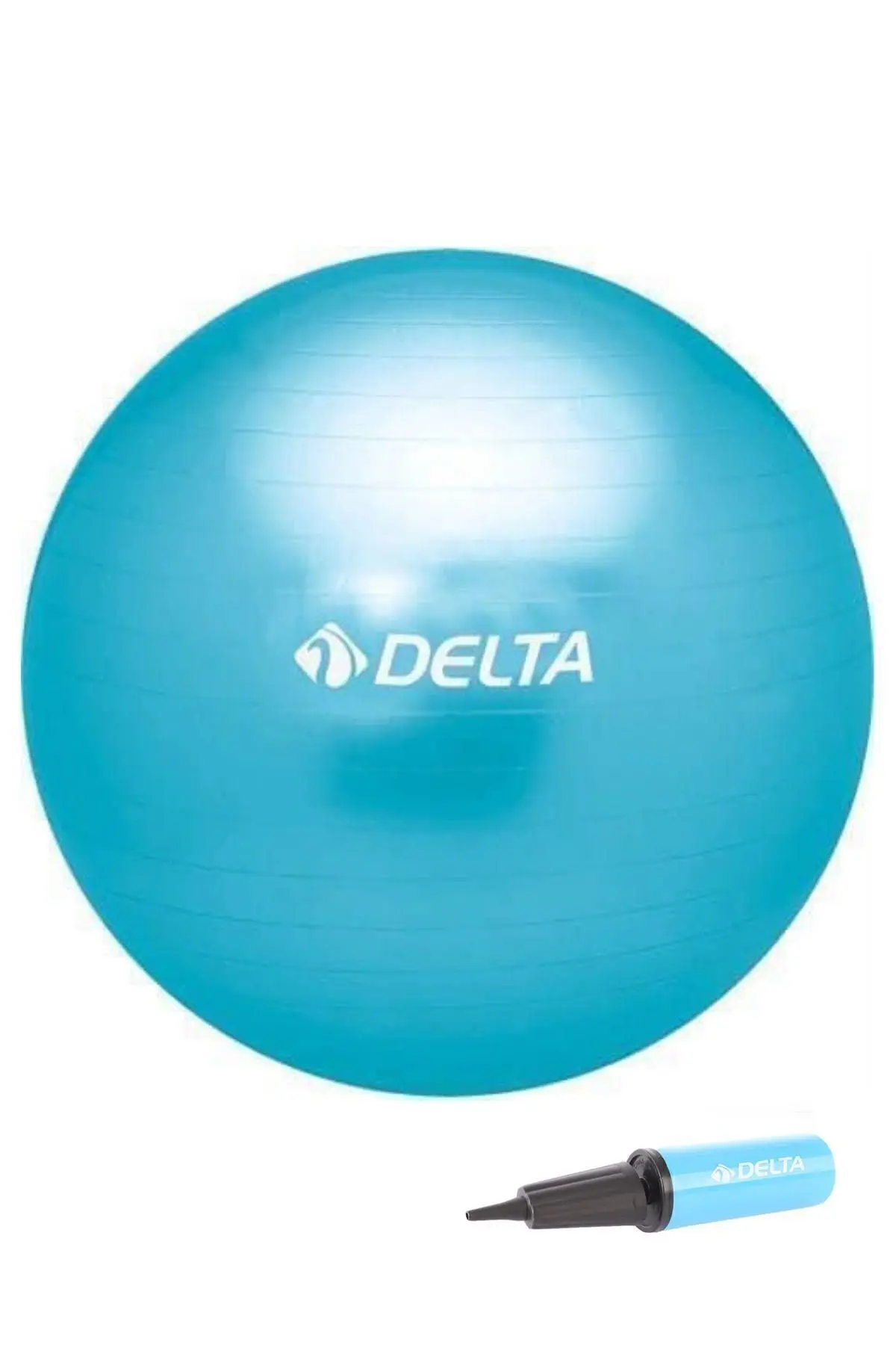Delta 55 cm Deluxe 140 cm - 159 cm Boy Aralığında Olanlar İçin Uygun Mavi Pilates Topu ve Pompa Seti