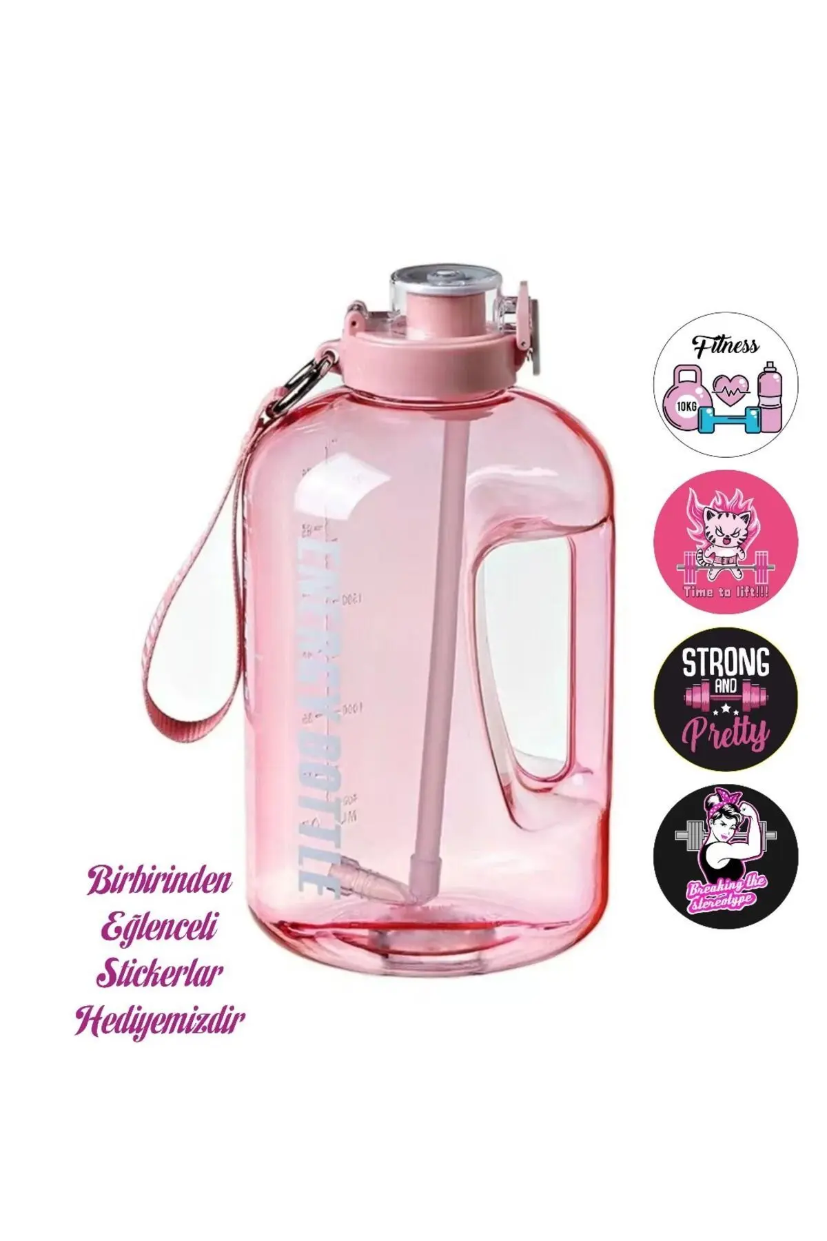 NumuneMarket Suhvee Sporcu Su Matarası Su Matarası Bpa Free 2.5L Suluk Gym Matara