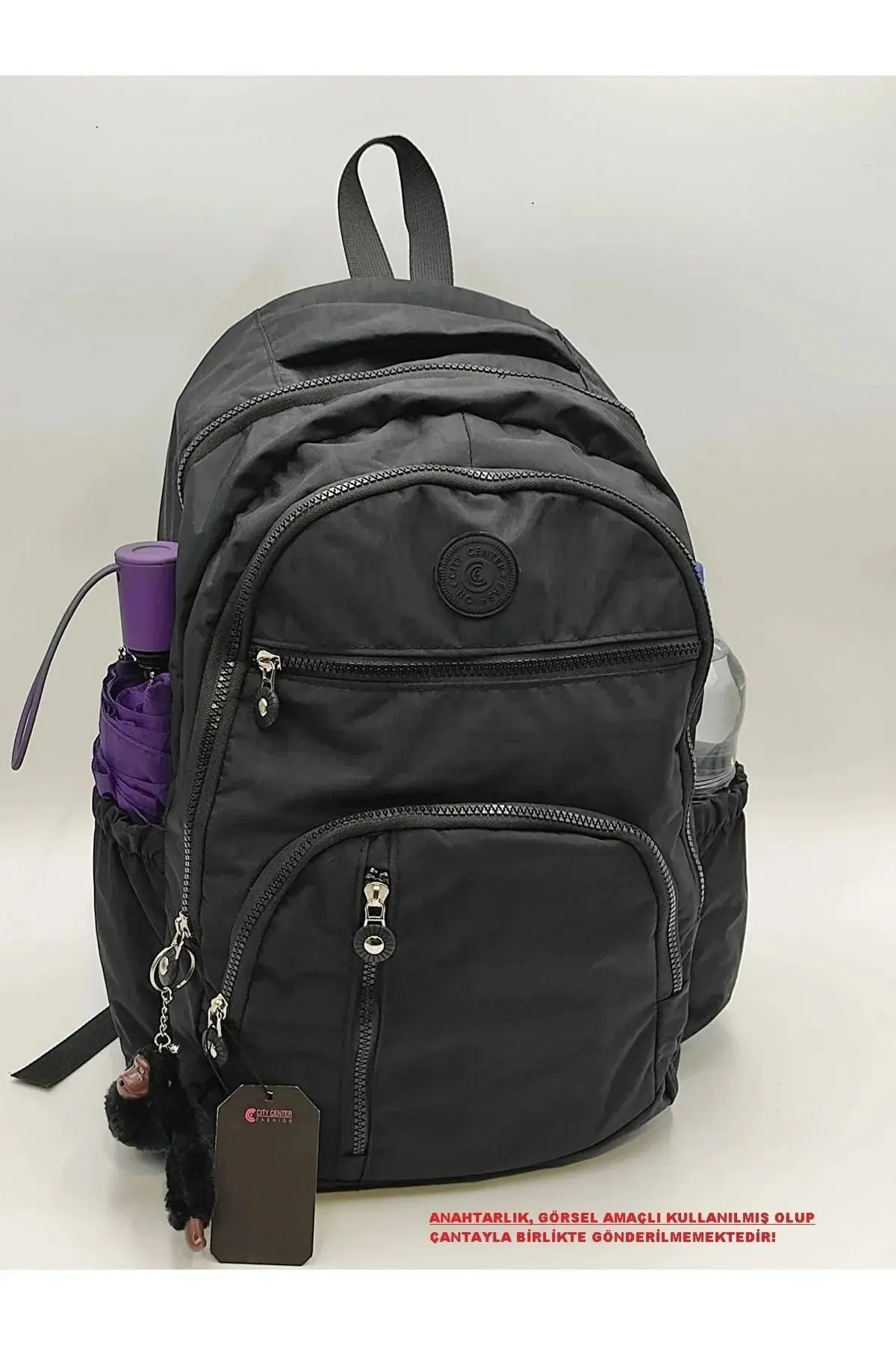 Unisex Krinkıl Su Geçirmez Kumaş Büyük Boy Çok Gözlü Okul Ve Seyahat Sırt Çantası Cty-lbn-101