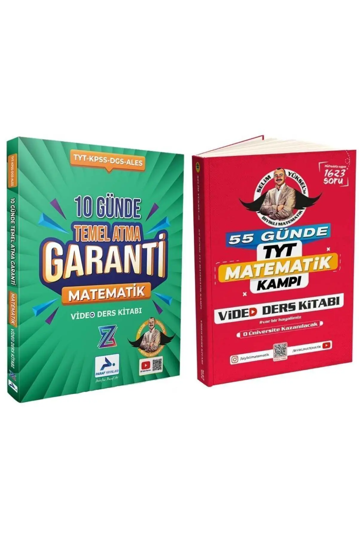 Bıyıklı Matematik 2li Garanti TYT Seti - 10 Günde Matematik Temel Atma Garanti-55 Günde Tyt Matematik Video Ders Notu