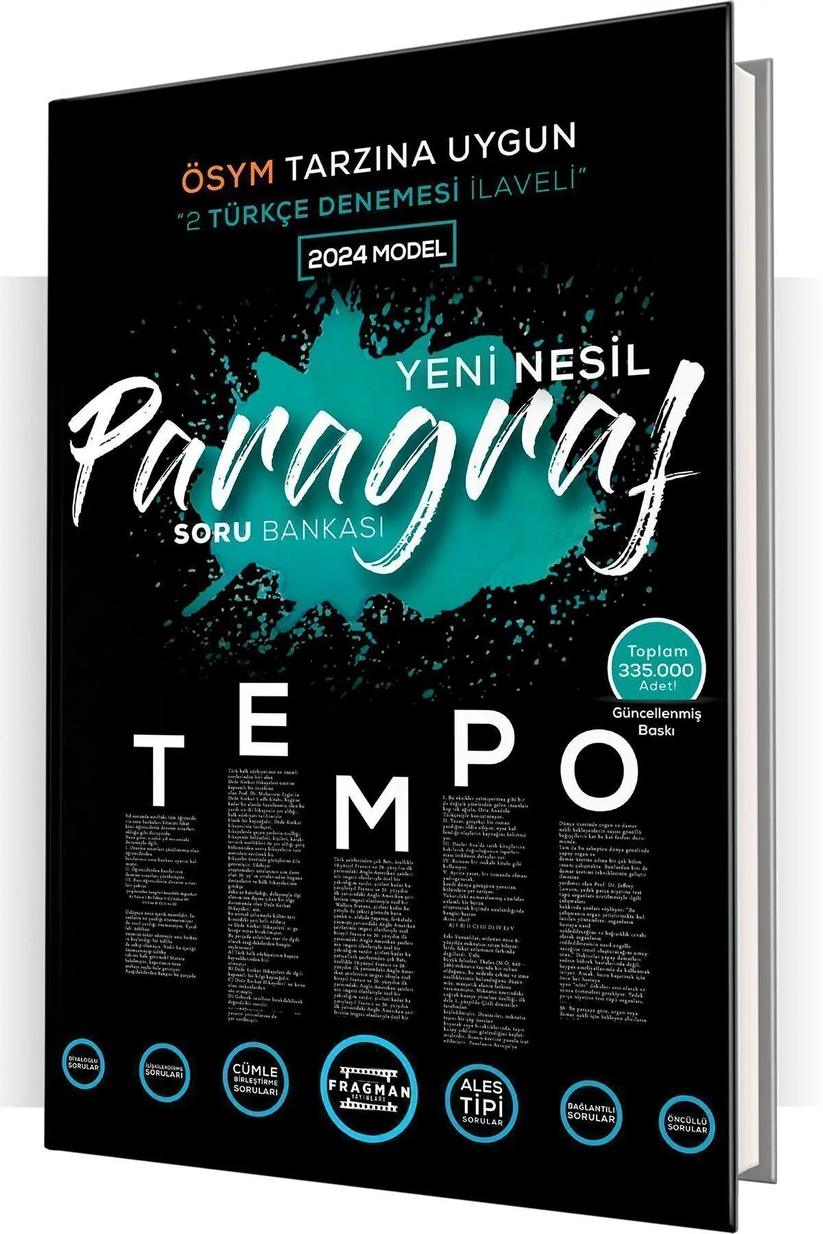 Fragman Yayınları 2025 Tyt Tempo Paragraf Yeni Nesil Soru Bankası 2 Tyt Türkçe Denemesi Ilaveli
