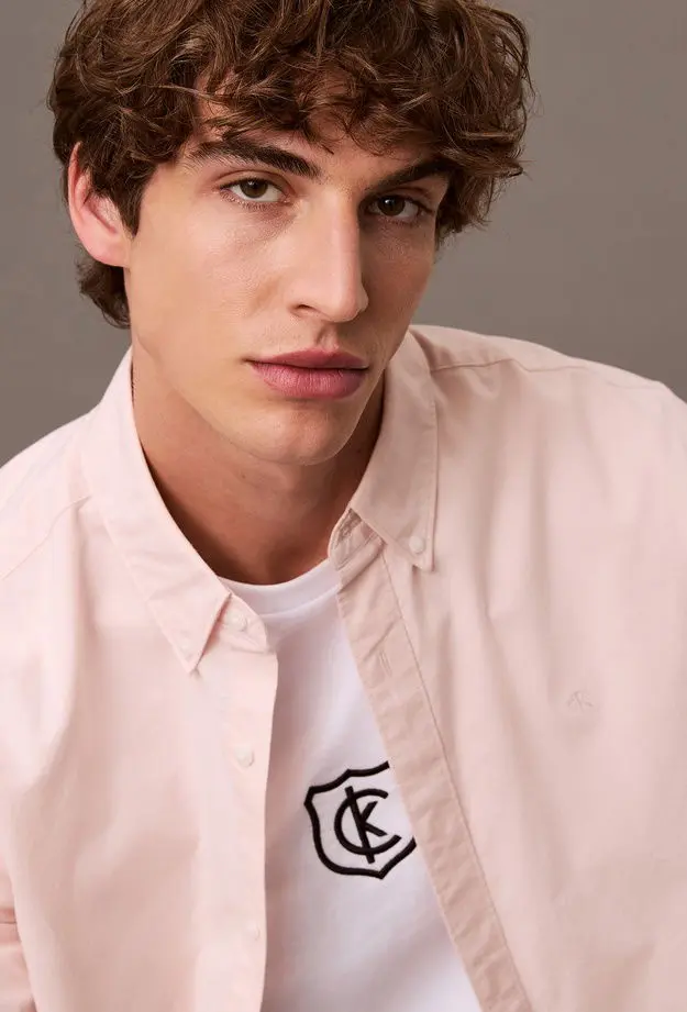 Calvin Klein 20S Embrd Shield Cn Erkek Beyaz T-Shirt