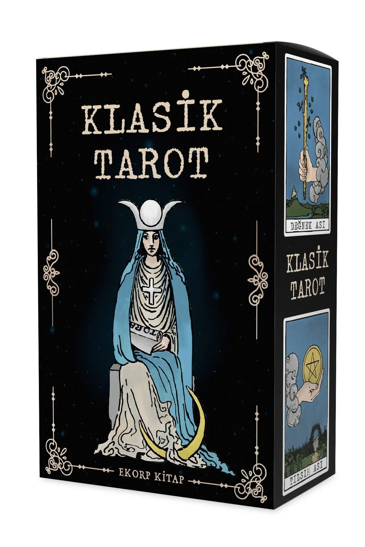 Ekorp Kitap Klasik Tarot Takımı - 78 Kart Ve Rehber Kitap 2021 Orijinal Evrensel Baskı Oval Kenarlar