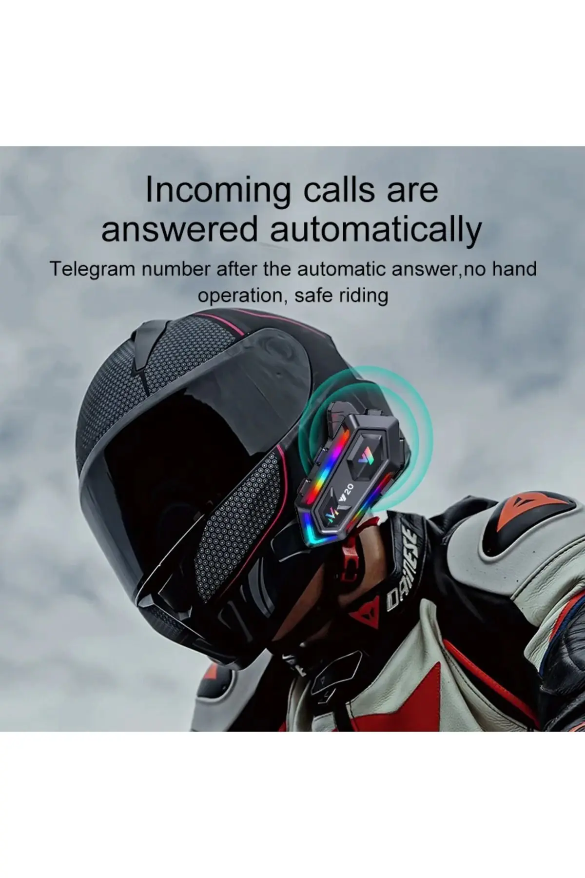 Y20 5.3 Motosiklet Kask Kulaklık Intercom Işıklı Motorsiklet Interkom