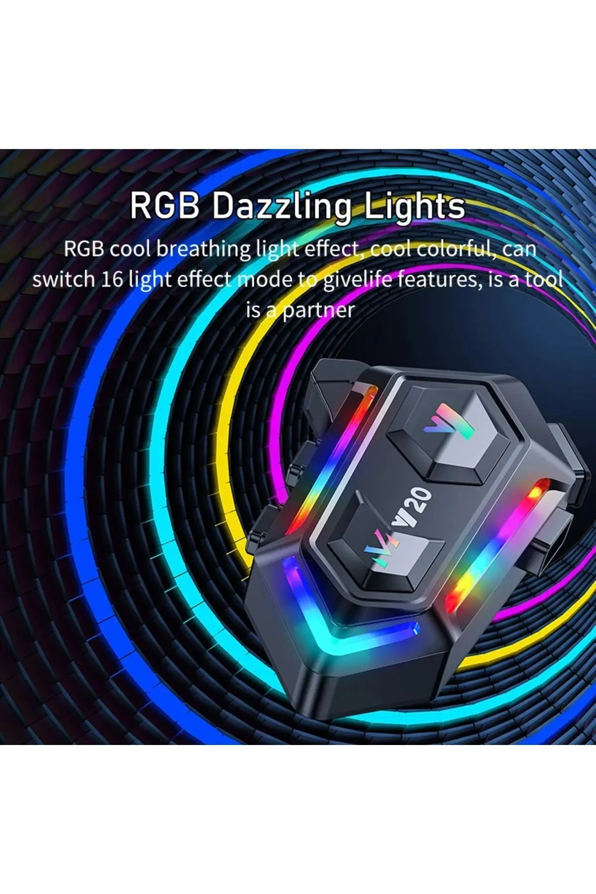 Y20 5.3 Motosiklet Kask Kulaklık Intercom Işıklı Motorsiklet Interkom