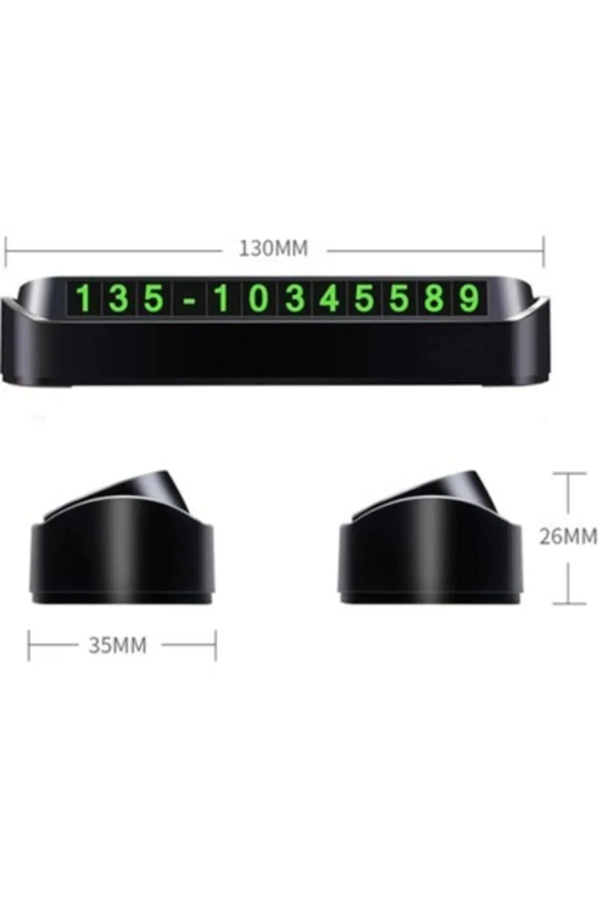 Araç Içi Park Telefon Numarası Fosforlu Numaratör Oto Cam Kartı