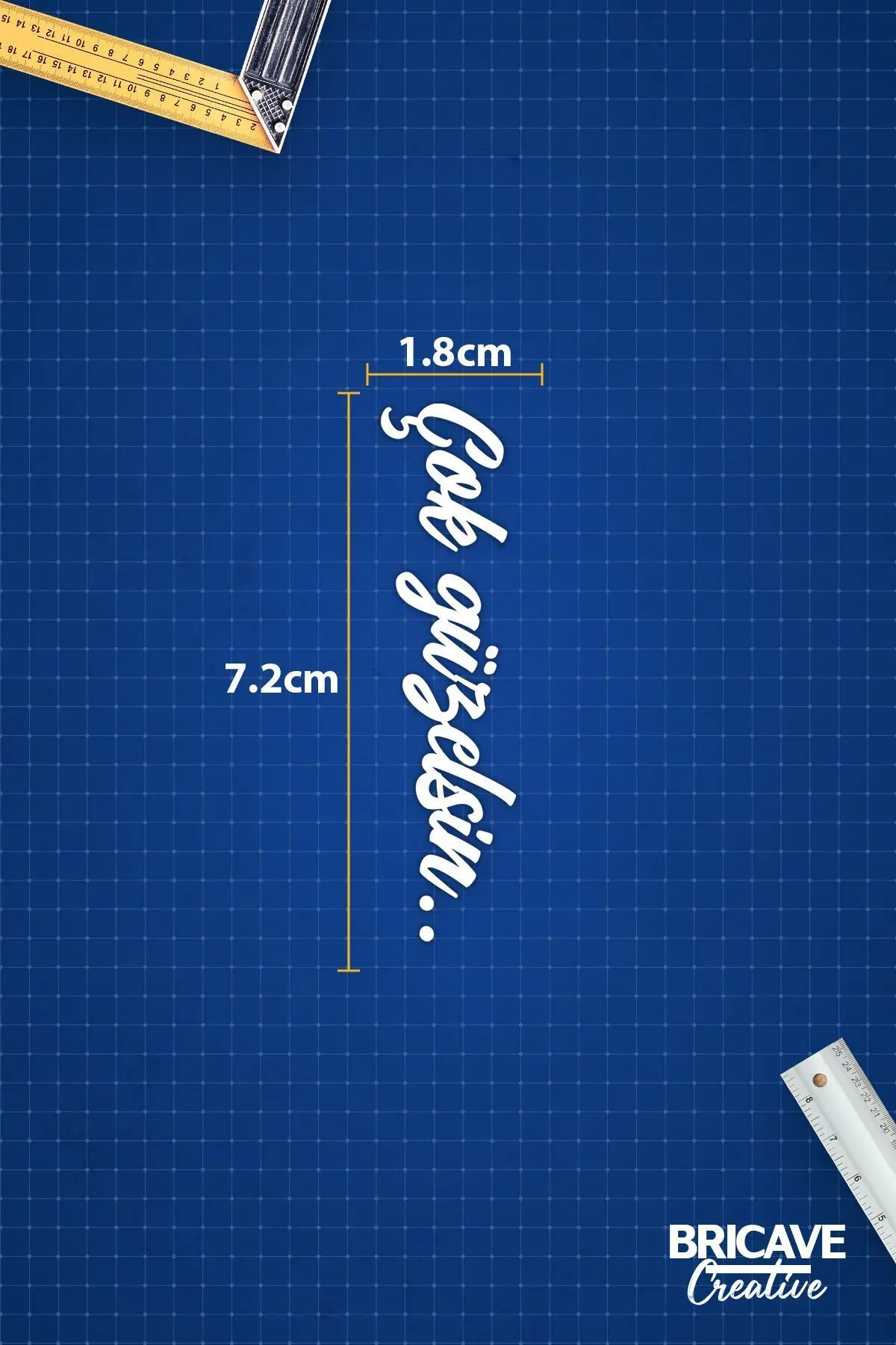 Çok Güzelsin Güneşlik Ayna Yazısı Araba-Motosiklet Cam Etiket Sticker 7,2x1,8cm