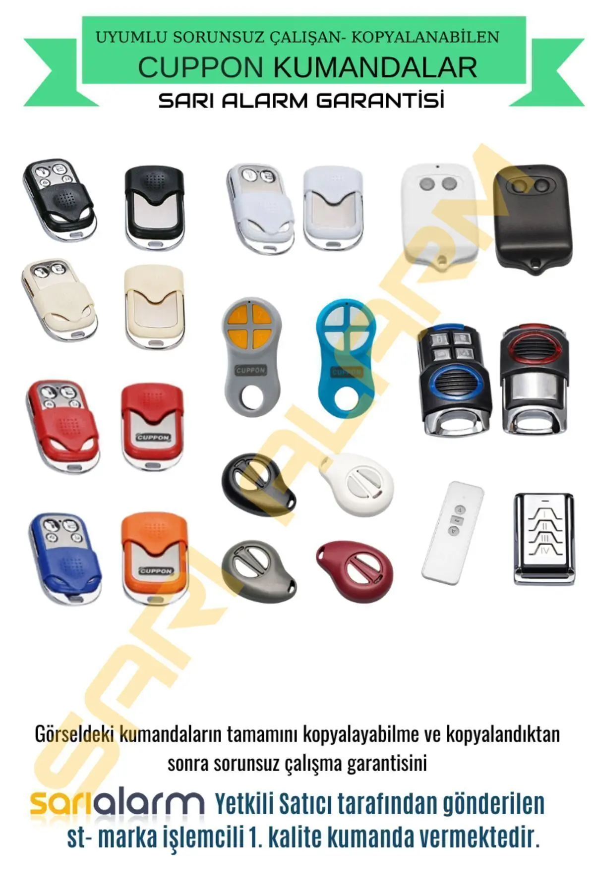 Universal Akıllı Öğrenebilen Garaj Kepenk Otopark Kumandası 433 Mhz ( 1. Kalite - St Işlemcili )