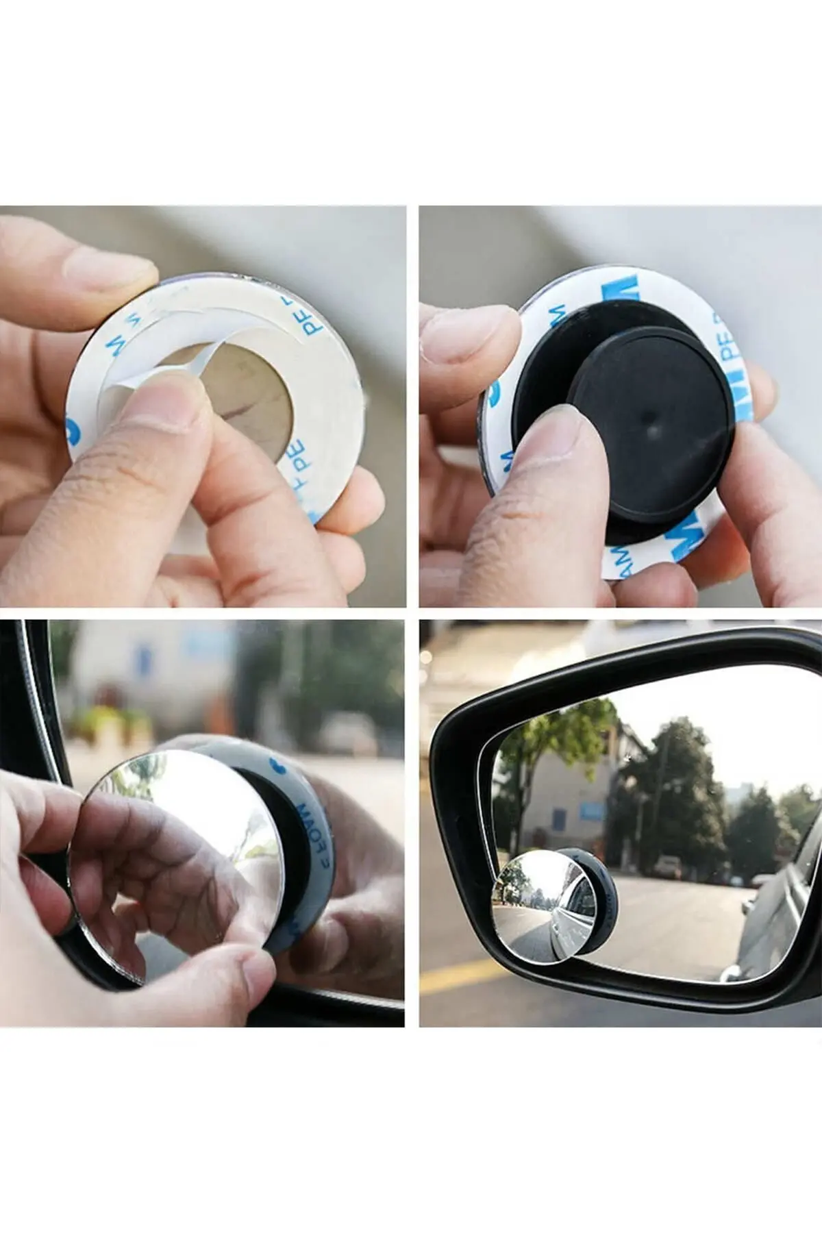 Oto Kör Nokta Aynası Gerçek Ayna Yuvarlak 55 Mm Oynar 2 Adet Yüksek Kalite Ve Ince Tasarım Dışbükey