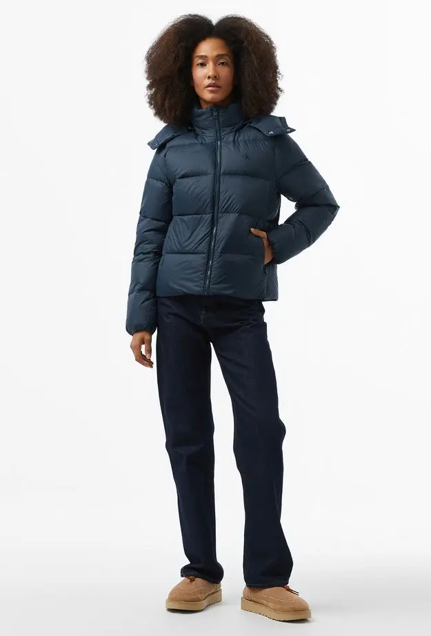 Calvin Klein Jeans Down Short Puffer Kadın Lacivert Ceket