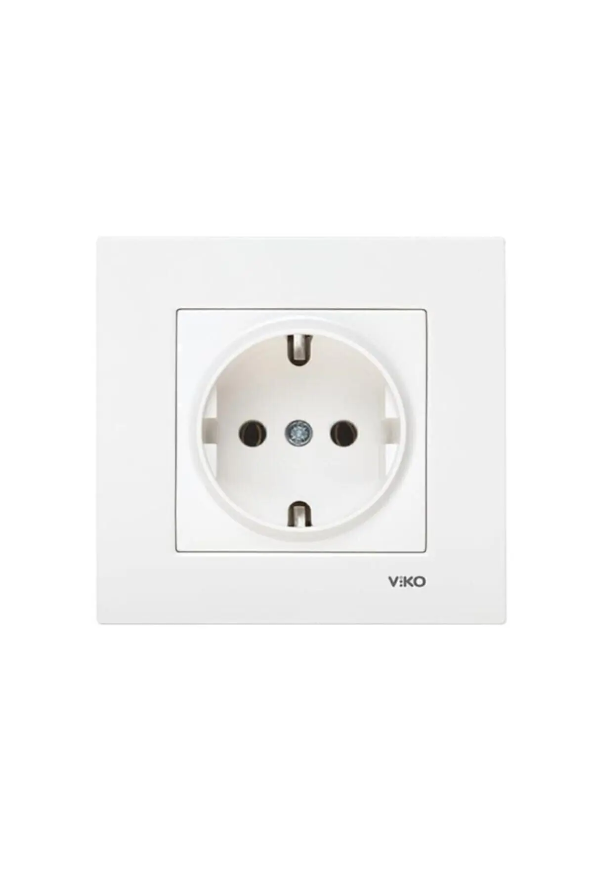 Kare Topraklı Priz Beyaz Ürün