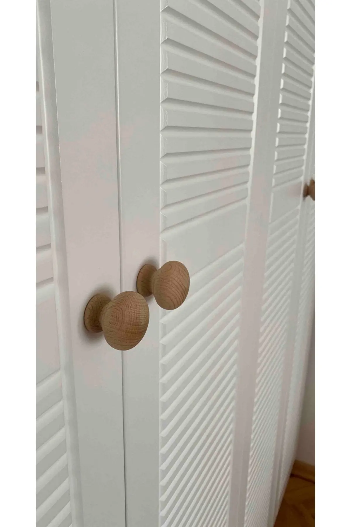 Ahşap Mantar Düğme Kulp 40mm Çapında Lüks Çekmece Dolap Mobilya Kulpları