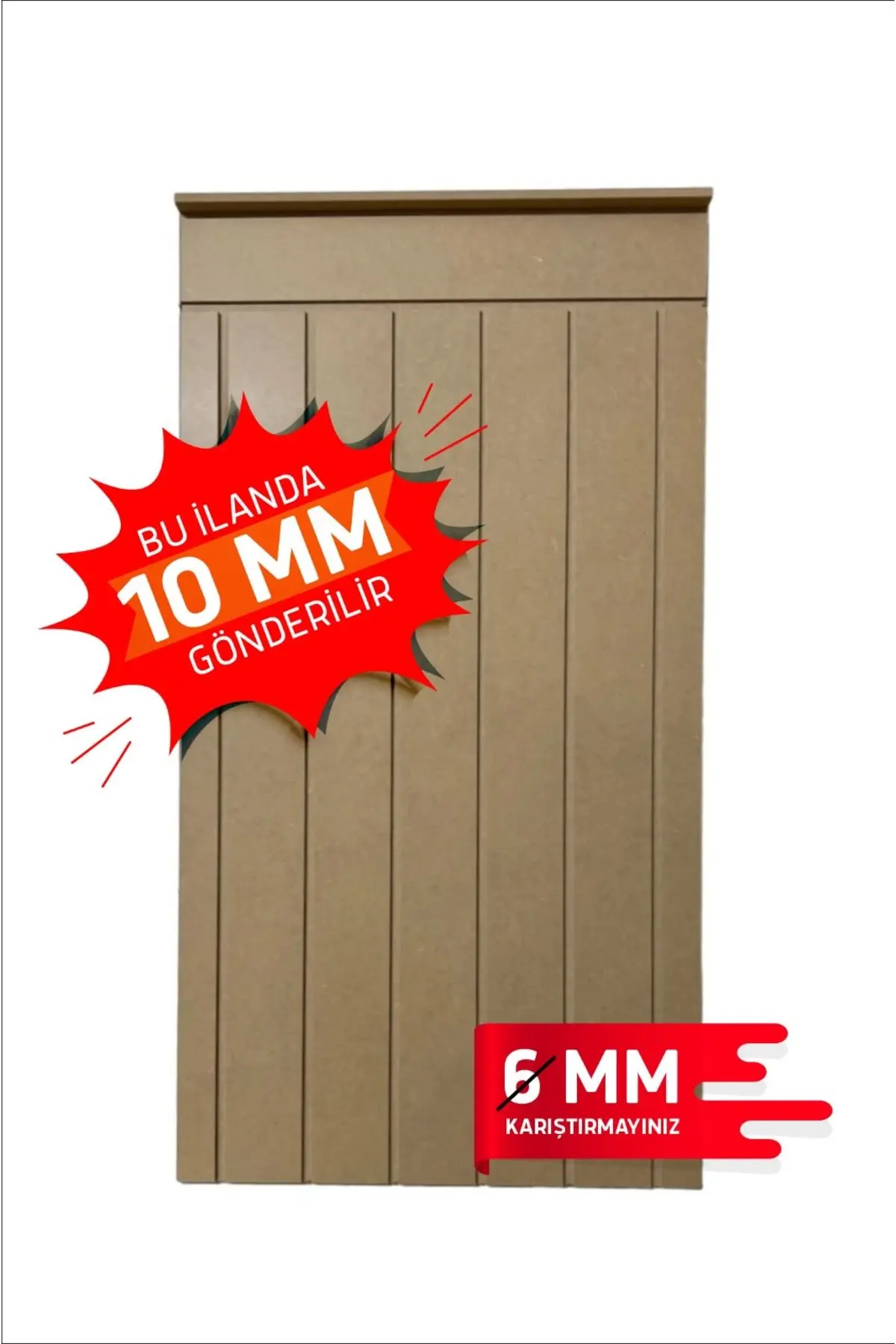 varje Dekoratif Duvar Paneli ( 54 X 100 Cm ) Boyanabilir Ahşap 10 Mm Ham Mdf Duvar Paneli