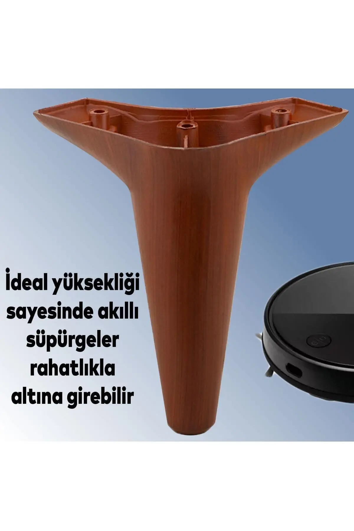 20'li Set Aspen Lüks Mobilya Kanepe Koltuk TV Ünitesi Destek Ayağı 15 cm Kahverengi Ayakları