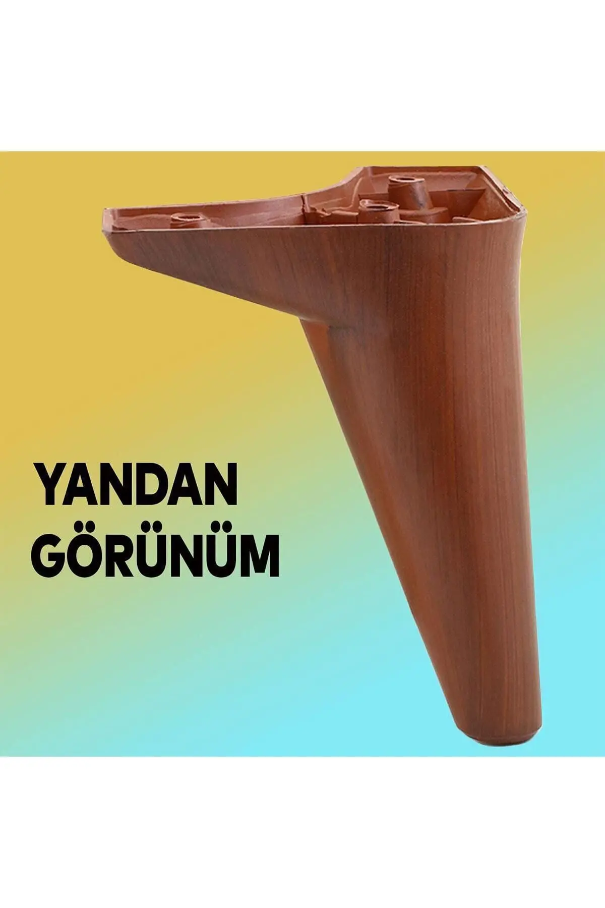 Aspen Lüks Mobilya Kanepe Koltuk Tv Ünitesi Baza Yükseltici Ayağı Ayakları 15 Cm Ahşap Desenli Ayak