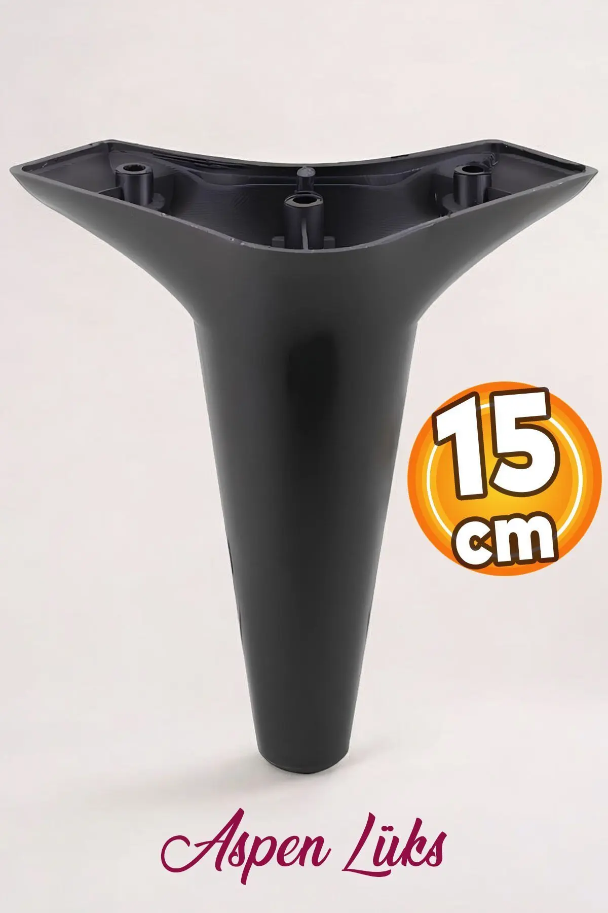 Badem10 Aspen Lüks Mobilya Kanepe Koltuk Tv Ünitesi Baza Yükseltici Ayağı Ayakları 15 Cm Siyah Ayak