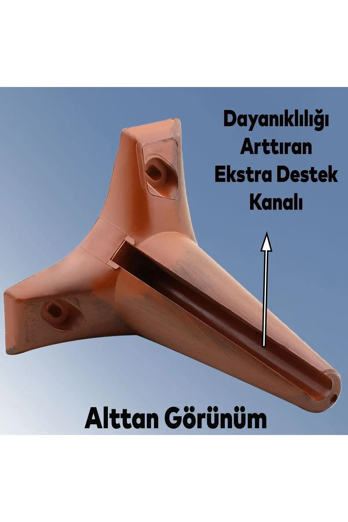 Aspen 12'li Set Lüks Mobilya Kanepe Koltuk Baza Ayağı Ayakları 15 Cm Ahşap Desenli Kahverengi Ayak