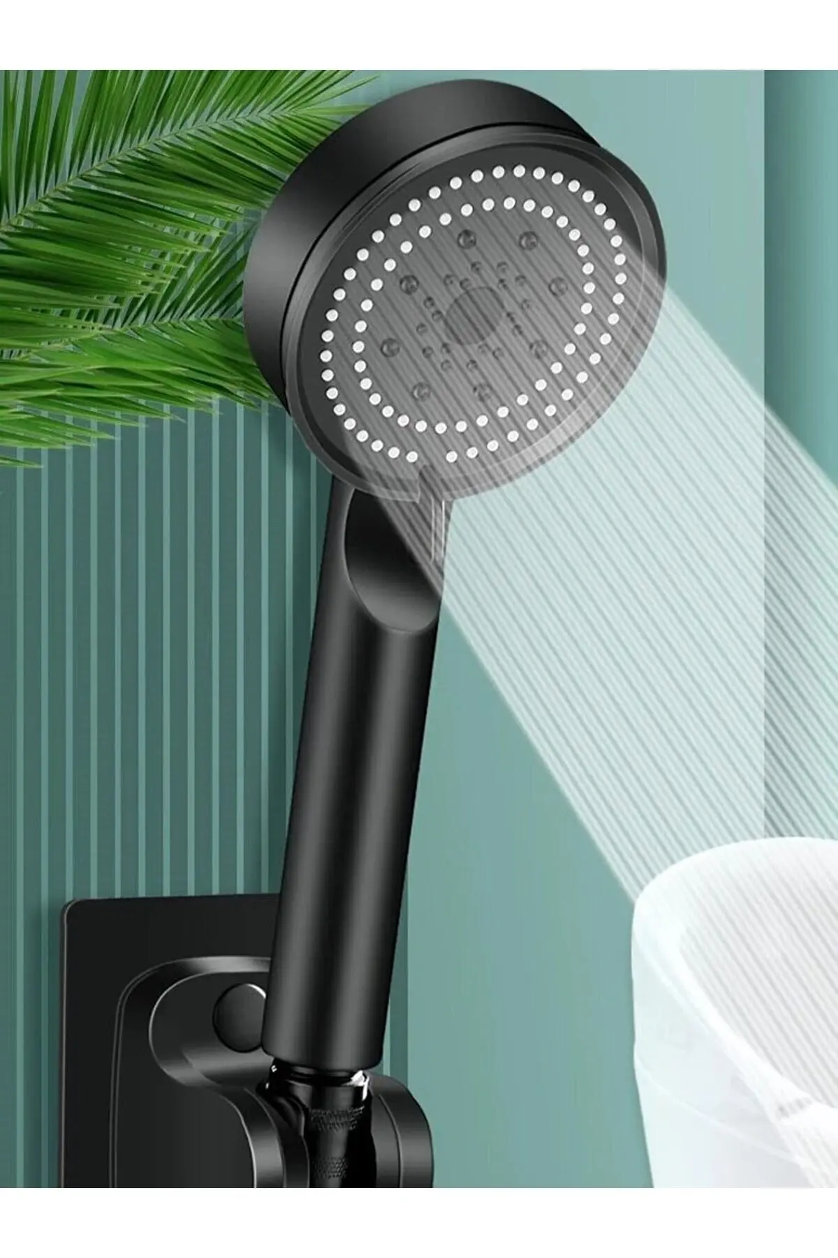 İndirimKap Turbo Fan 5 Fonksiyonlu Su Tasarruflu Duş Başlığı  Siyah