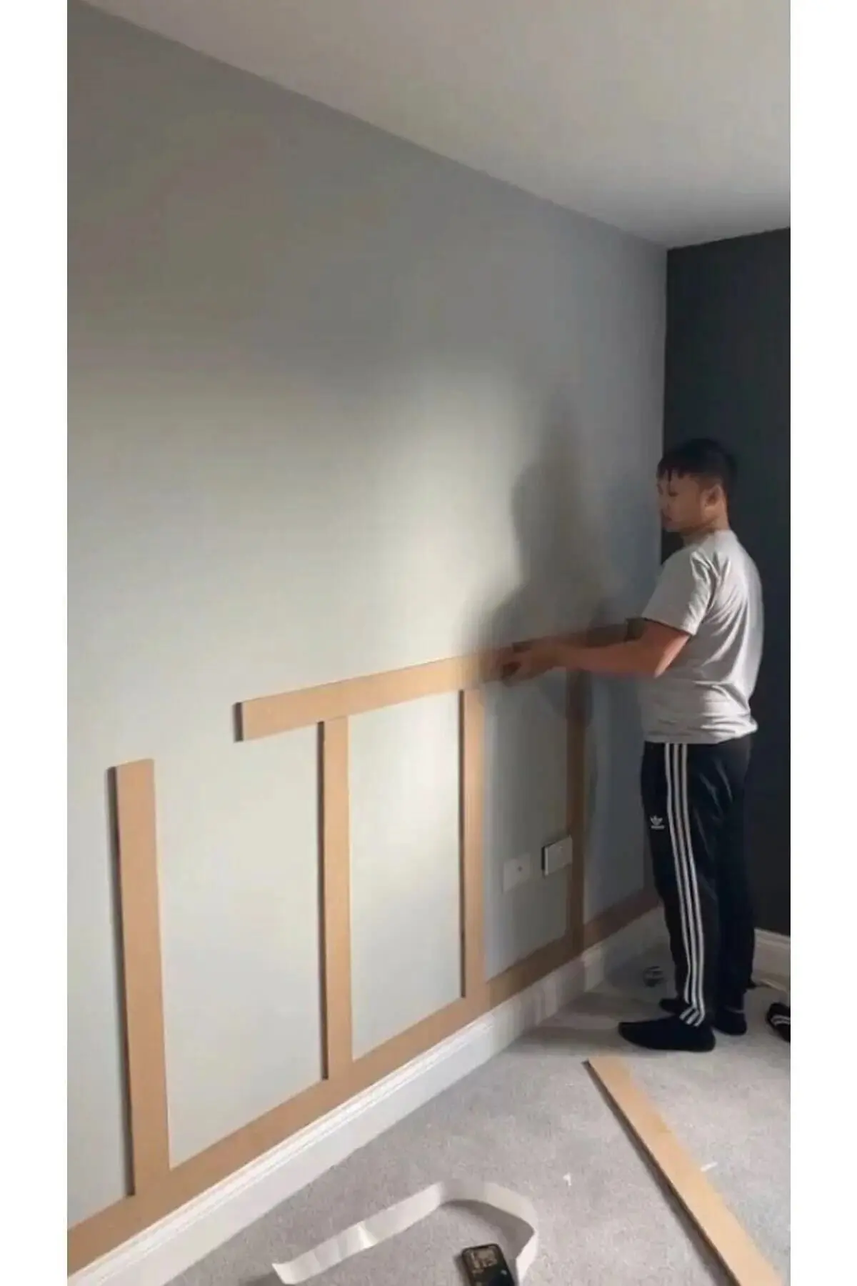Tooall Iskandinav Duvar Çıtası 1 Paket (5 ADET) 8×100 Cm Mdf Duvar Çıtası