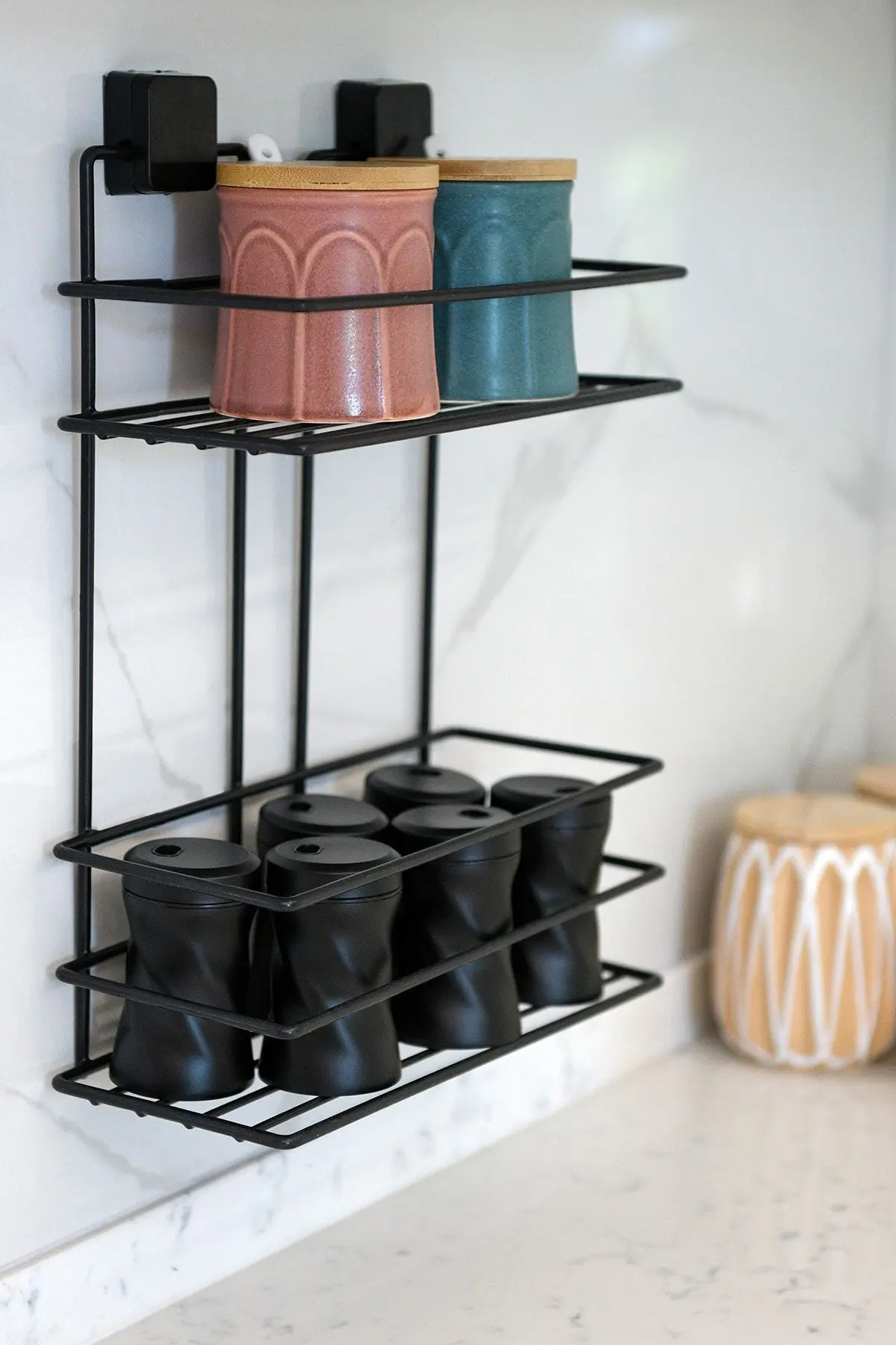 Paslanmaz Yapışkanlı Banyo Şampuanlık Duşa Kabin Rafı İkili