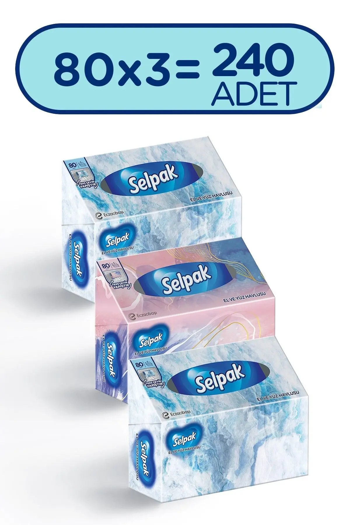 Selpak ® El Ve Yüz Havlusu 3'lü 240 Yaprak