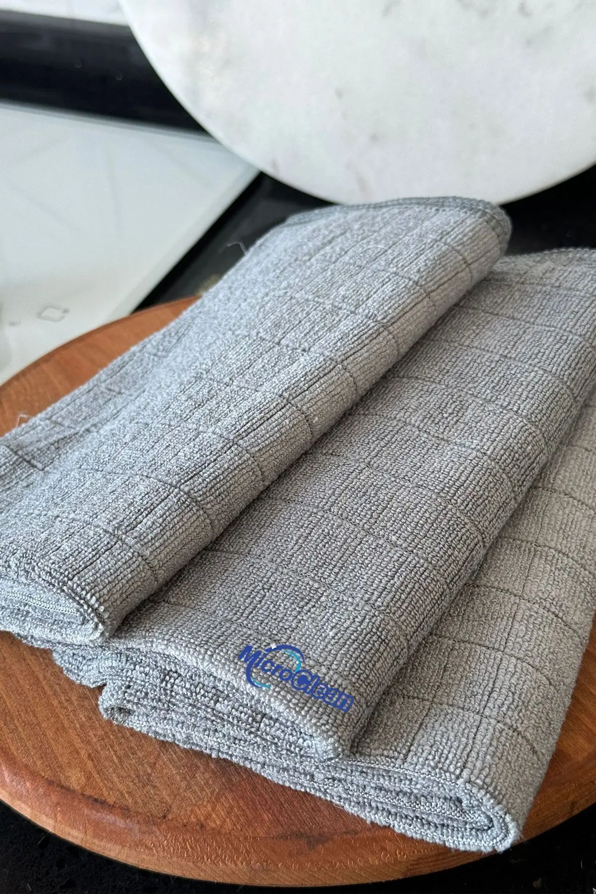 Missclean (1 ADET) Mikrofiber Mutfak,tezgah Bezi Gri Kareli