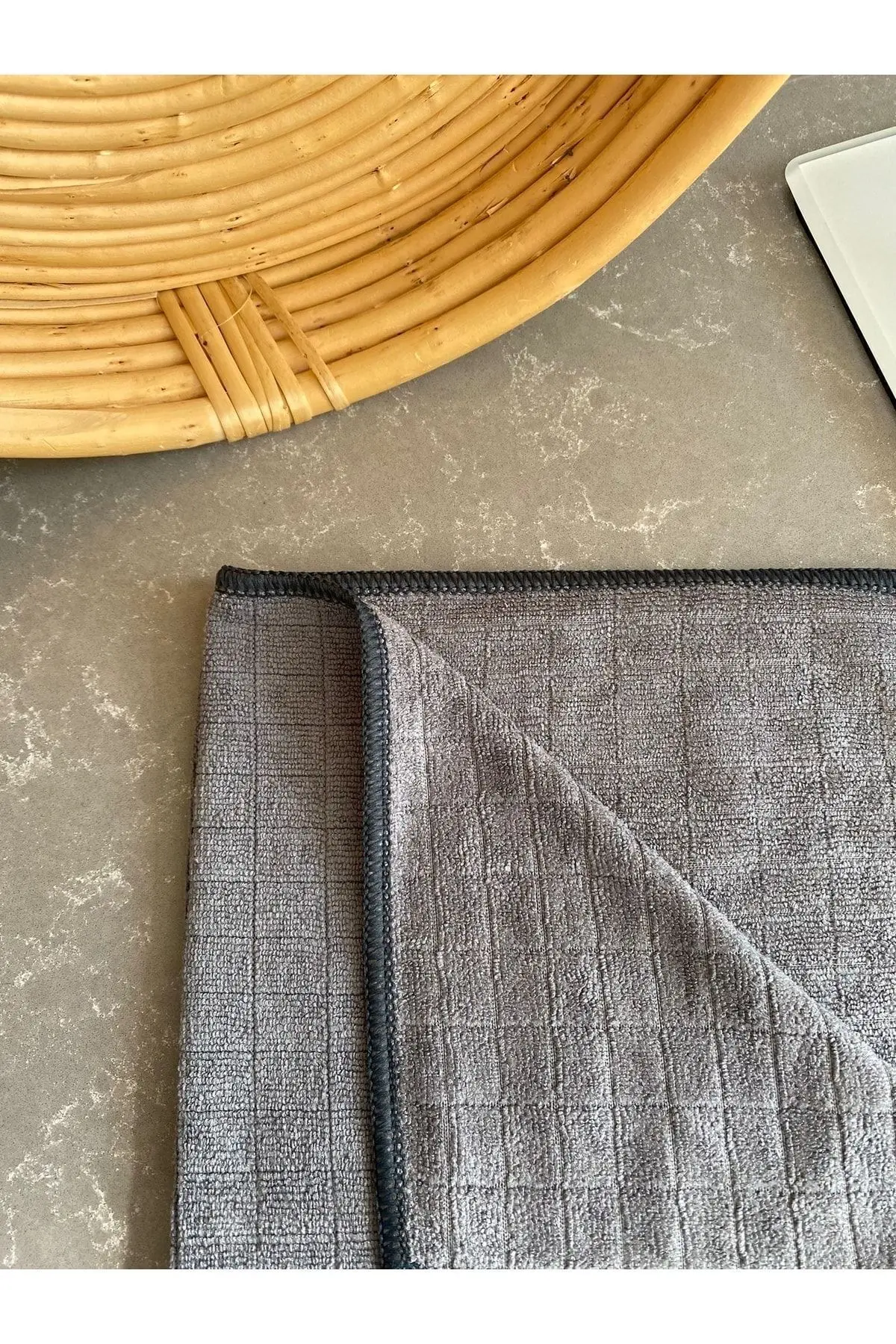 Missclean (1 ADET) Mikrofiber Mutfak,tezgah Bezi Gri Kareli